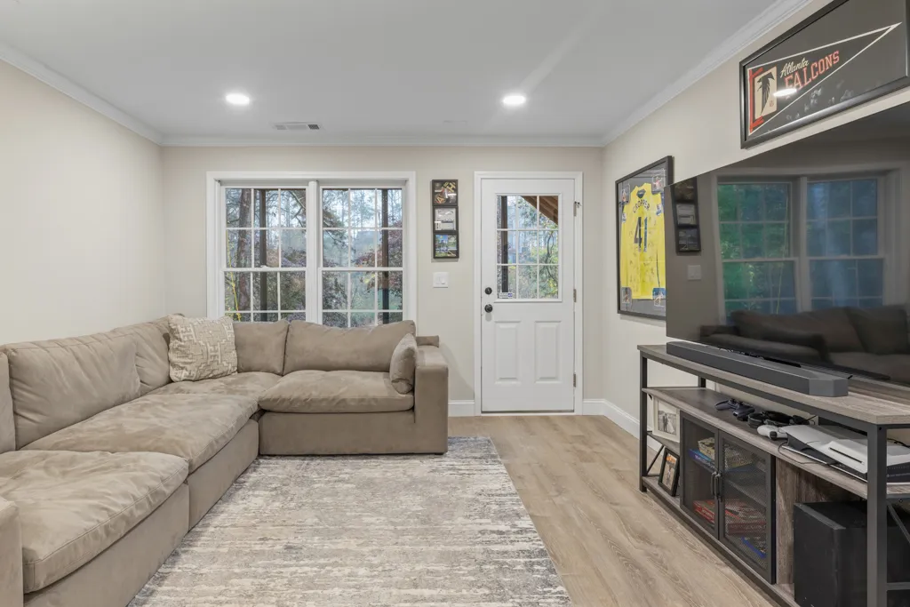 Finished basement in Alpharetta, GA by HomeVantage
