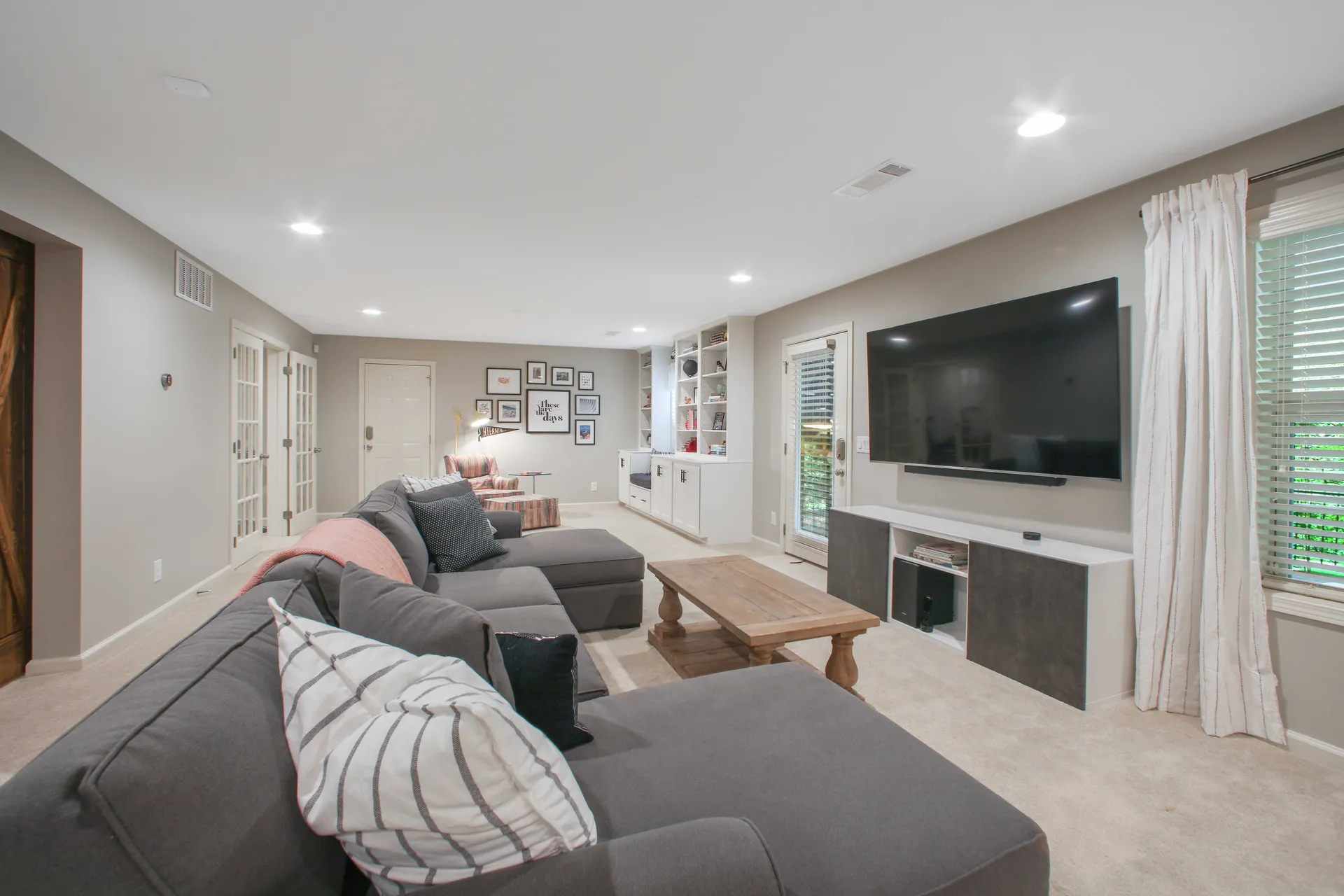 Finished basement in Alpharetta, GA by HomeVantage