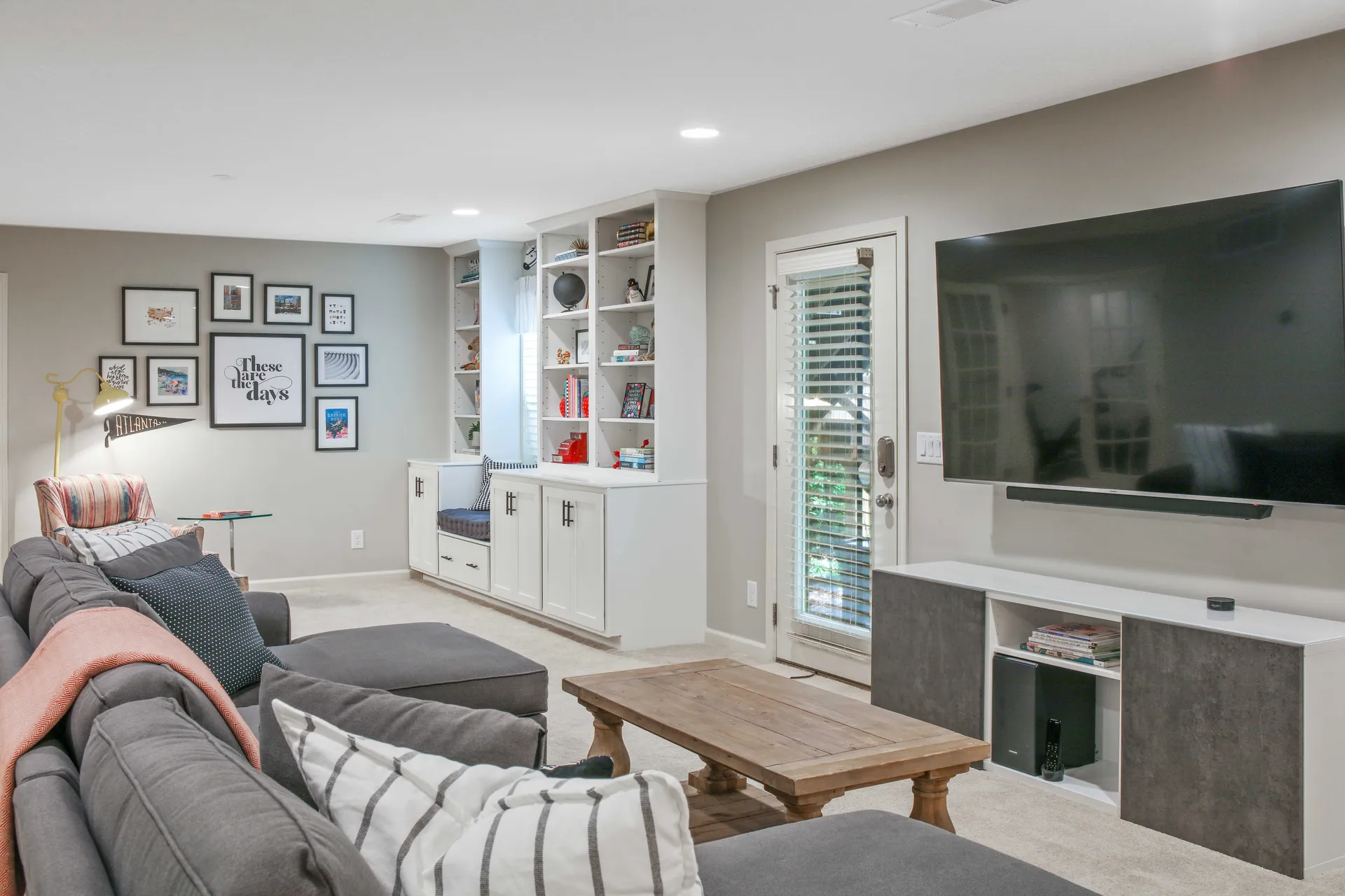 Finished basement in Alpharetta, GA by HomeVantage