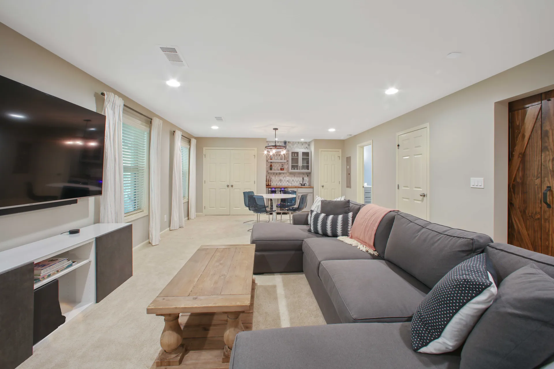 Finished basement in Alpharetta, GA by HomeVantage