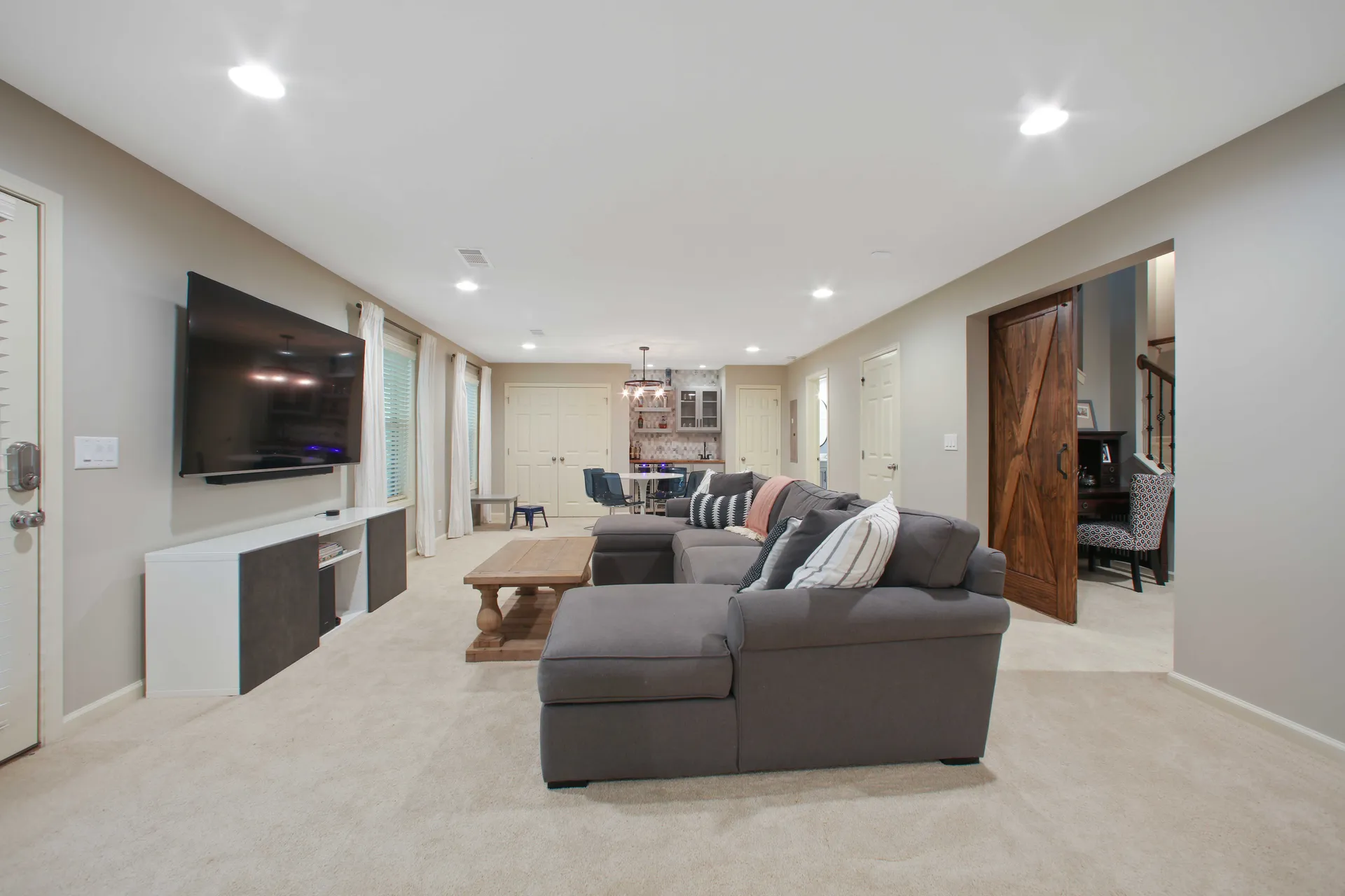 Finished basement in Alpharetta, GA by HomeVantage