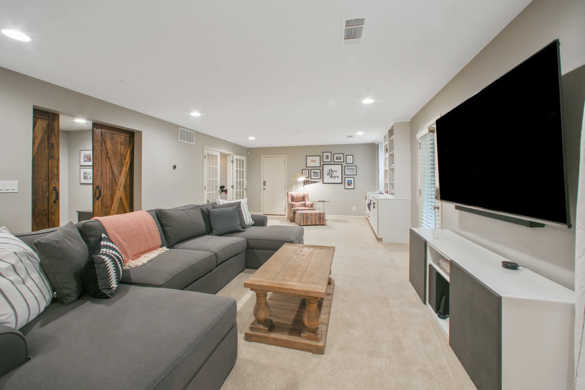 Finished basement in Alpharetta, GA by HomeVantage