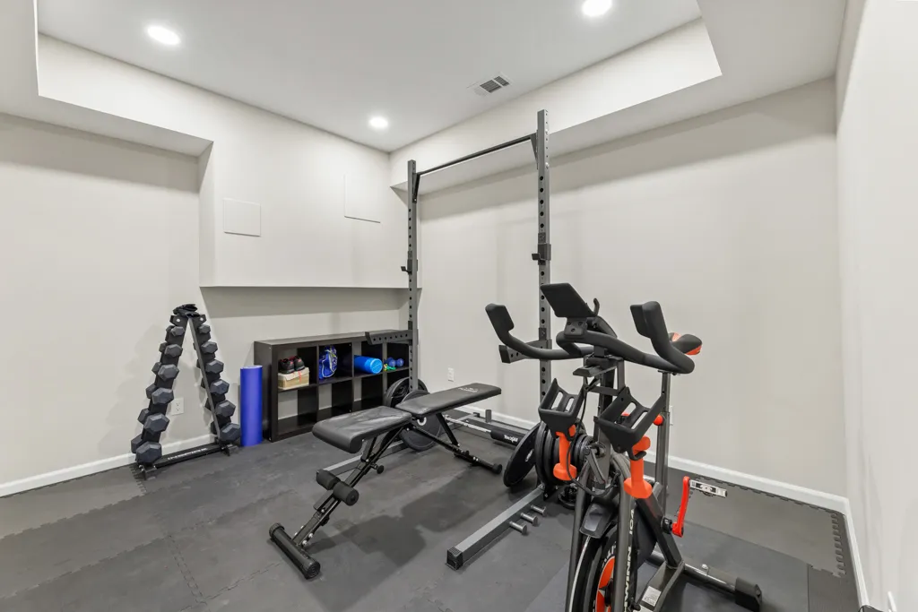 Finished basement in Cumming, GA by HomeVantage