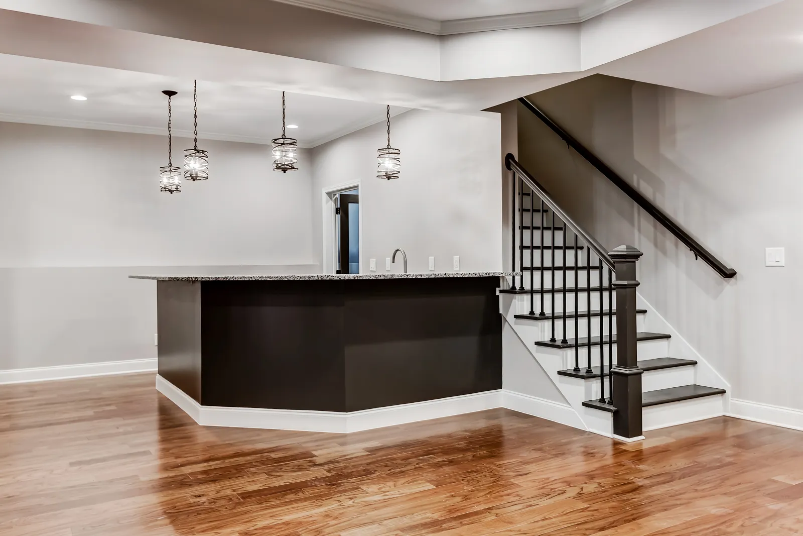 Finished basement in Cumming, GA by HomeVantage