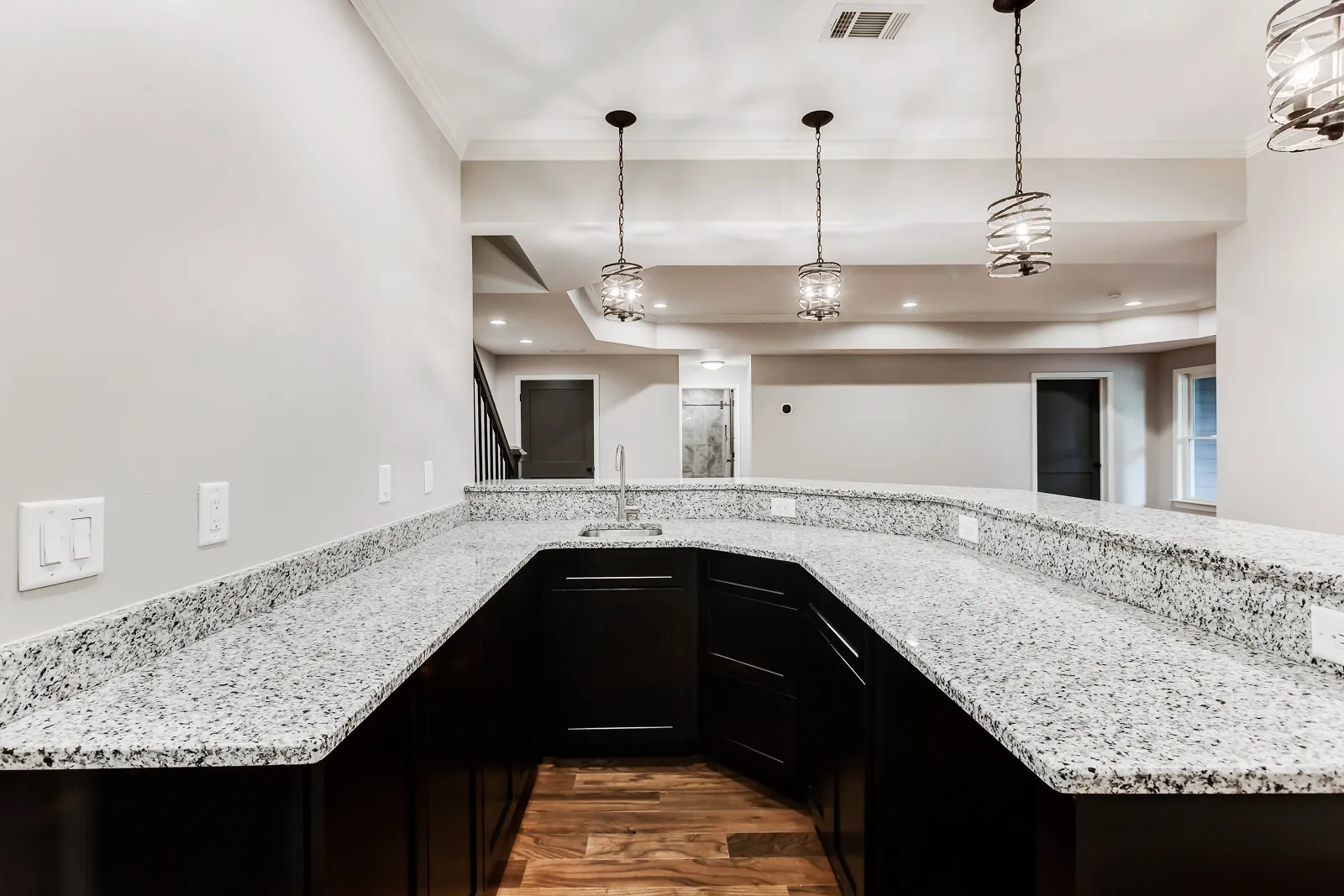 Finished basement in Cumming, GA by HomeVantage