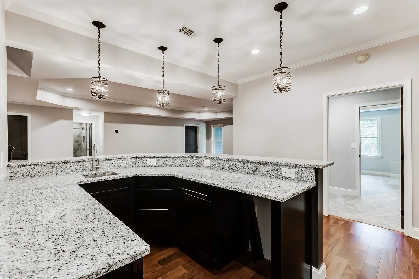 Finished basement in Cumming, GA by HomeVantage