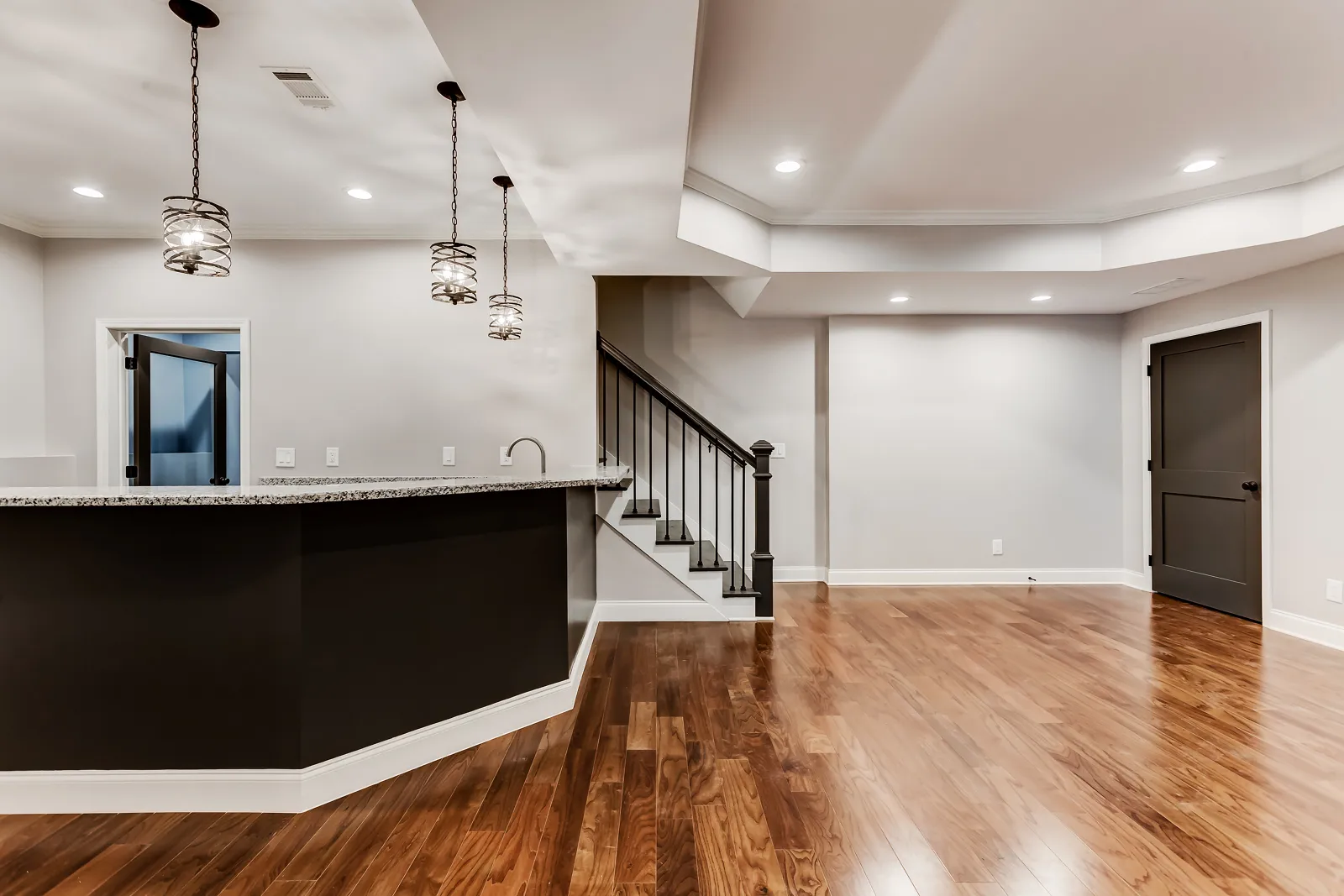 Finished basement in Cumming, GA by HomeVantage