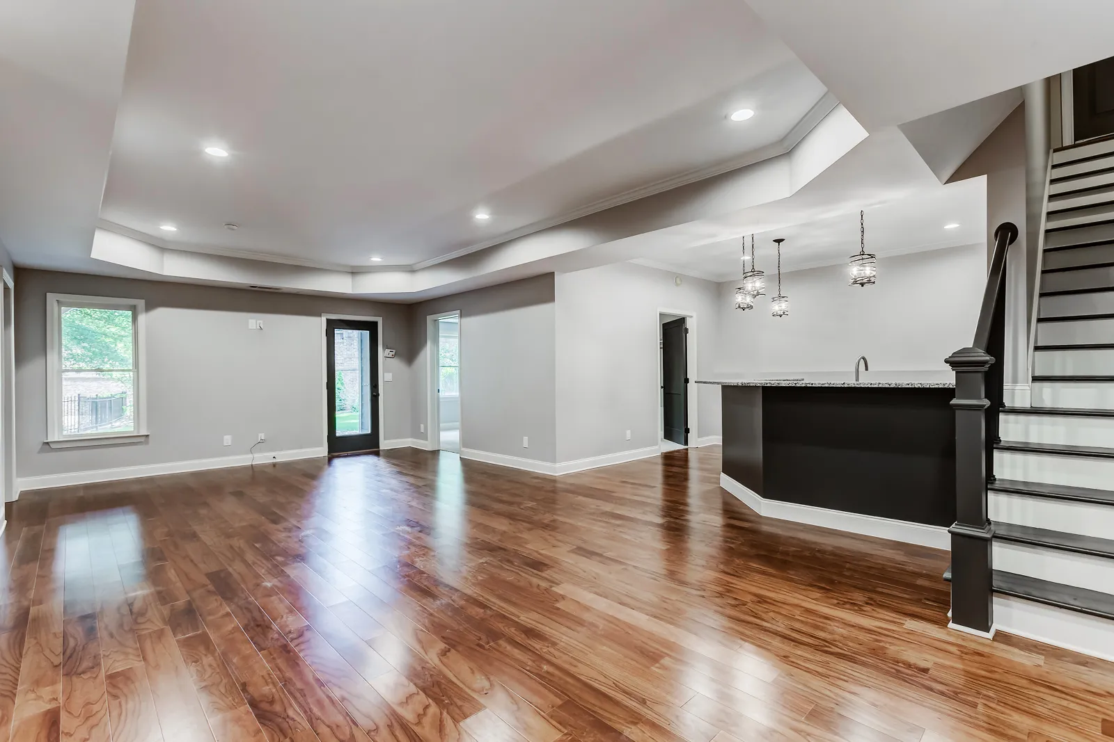 Finished basement in Cumming, GA by HomeVantage