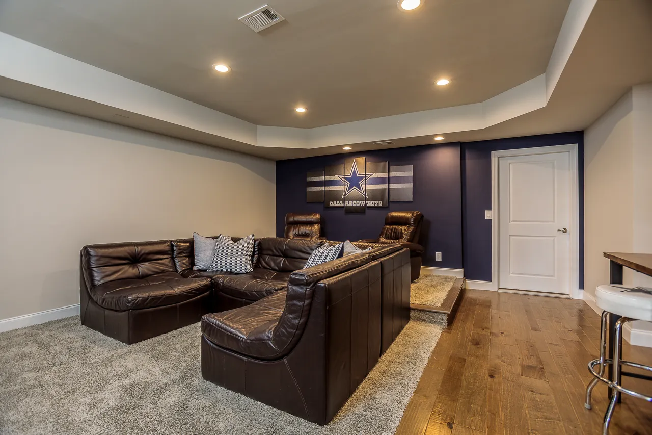 Finished basement in Cumming, GA by HomeVantage