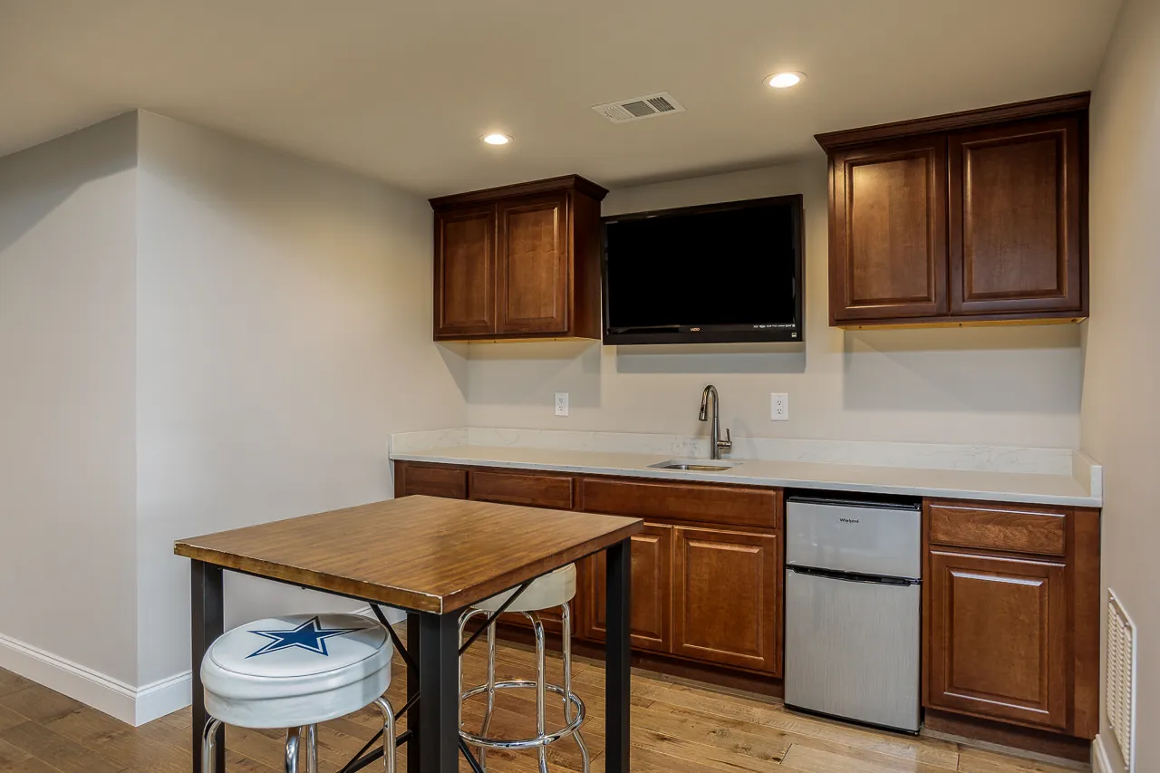 Finished basement in Cumming, GA by HomeVantage