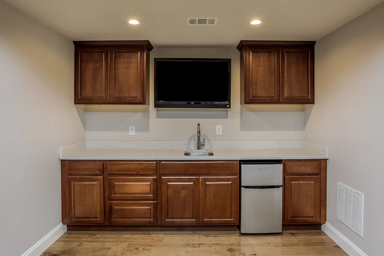 Finished basement in Cumming, GA by HomeVantage