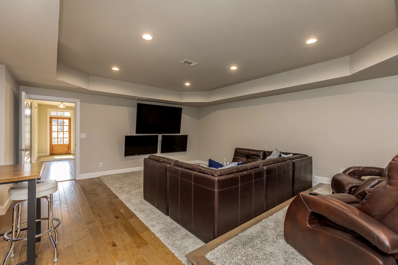 Finished basement in Cumming, GA by HomeVantage