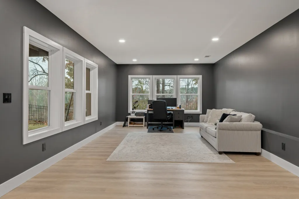 Finished basement in Cumming, GA by HomeVantage