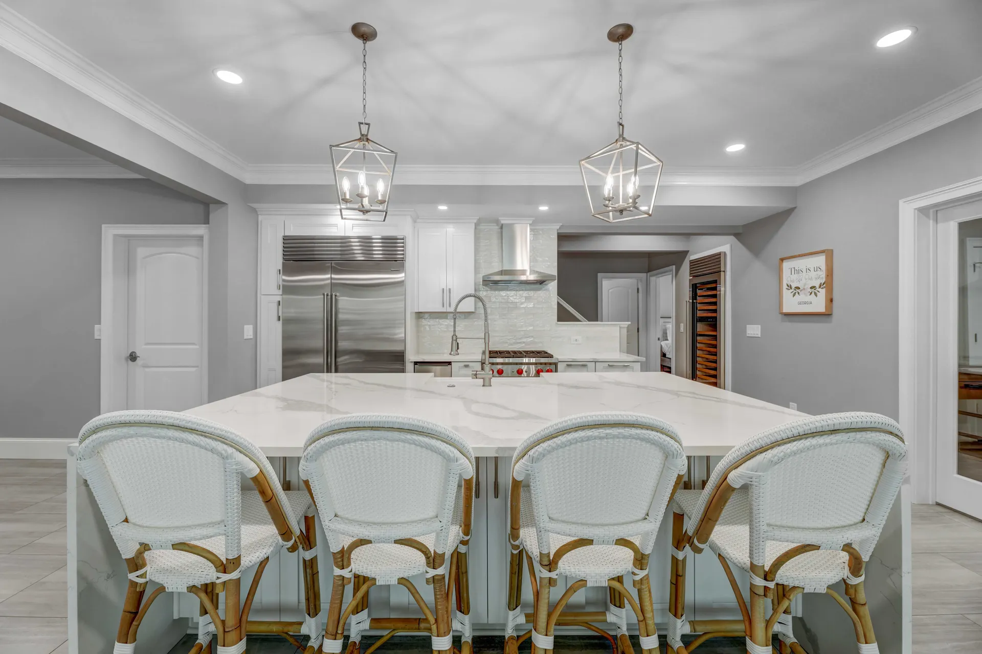 Finished basement in Milton, GA by HomeVantage