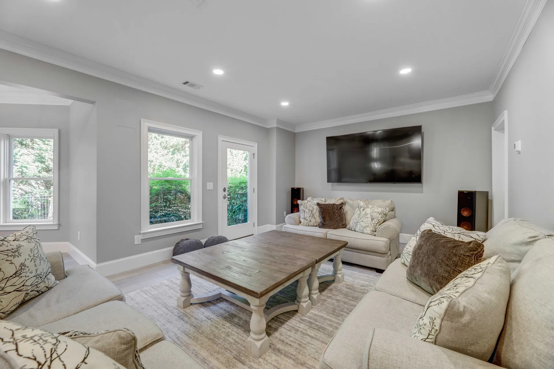 Finished basement in Milton, GA by HomeVantage