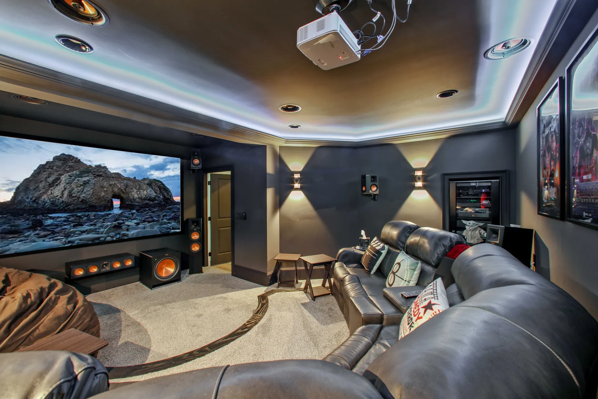 Finished basement in Milton, GA by HomeVantage