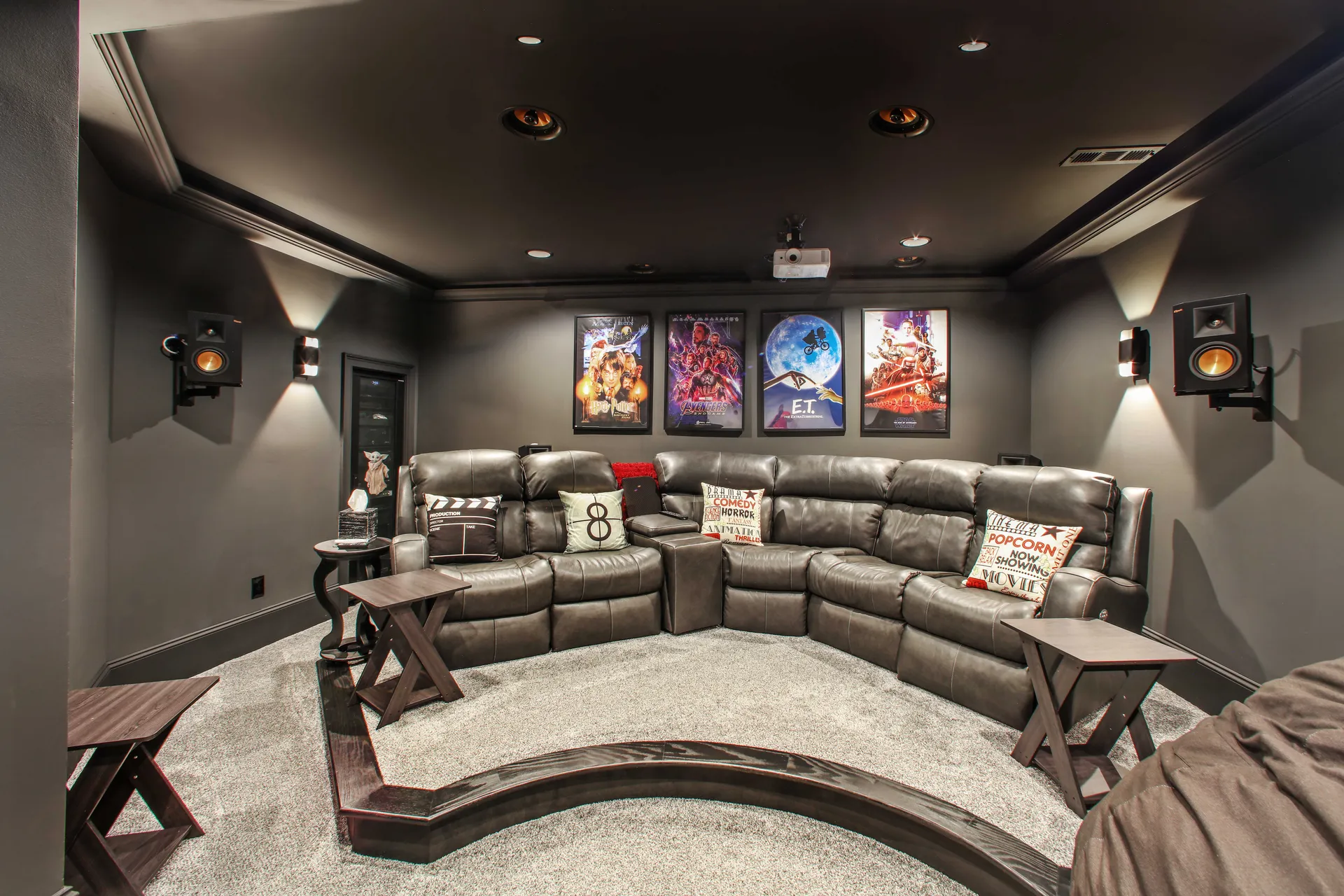 Finished basement in Milton, GA by HomeVantage
