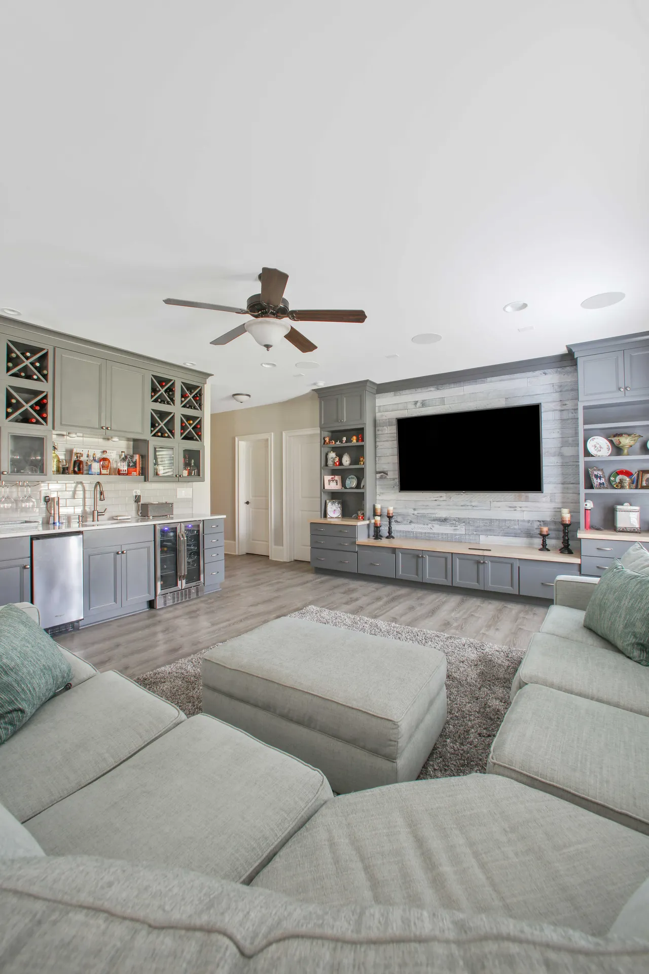 Finished basement in Milton, GA by HomeVantage