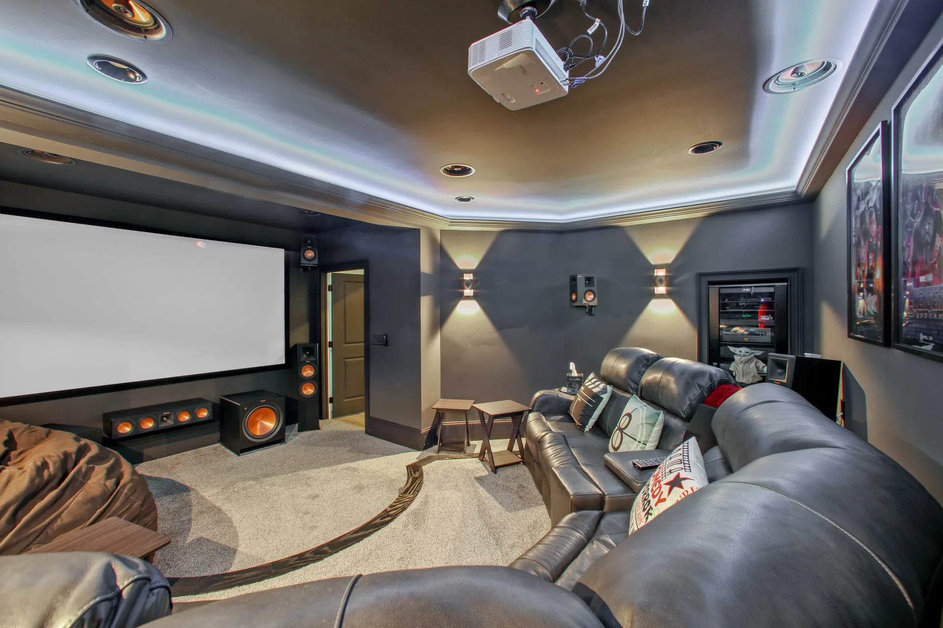 Finished basement in Milton, GA by HomeVantage