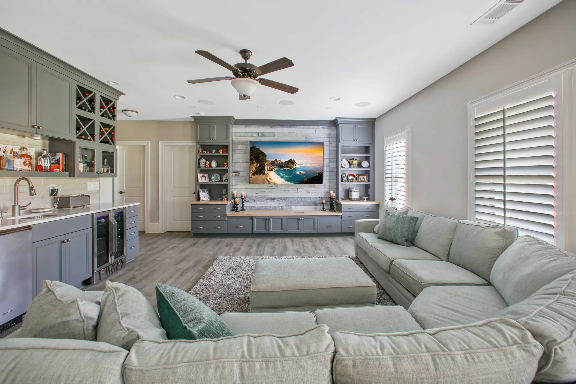 Finished basement in Milton, GA by HomeVantage