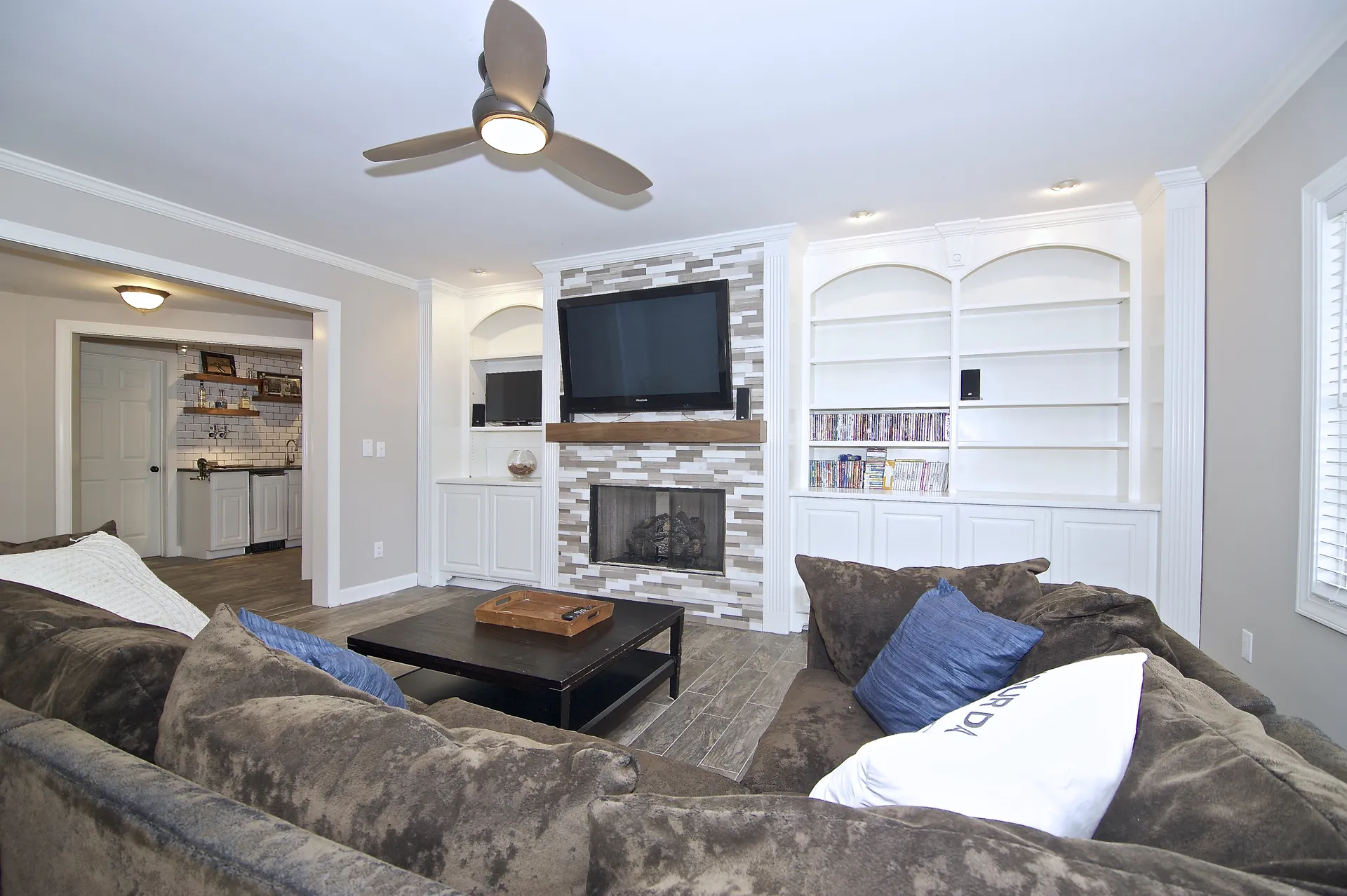 Finished basement in Milton, GA by HomeVantage