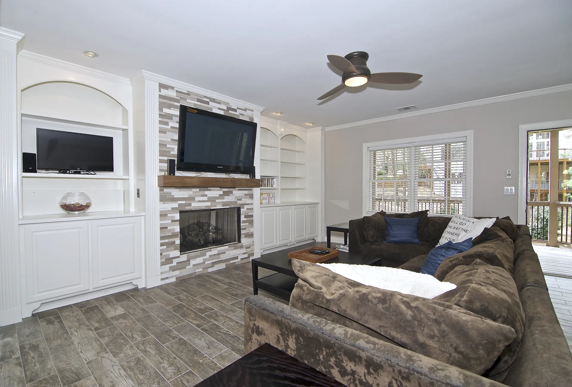 Finished basement in Milton, GA by HomeVantage
