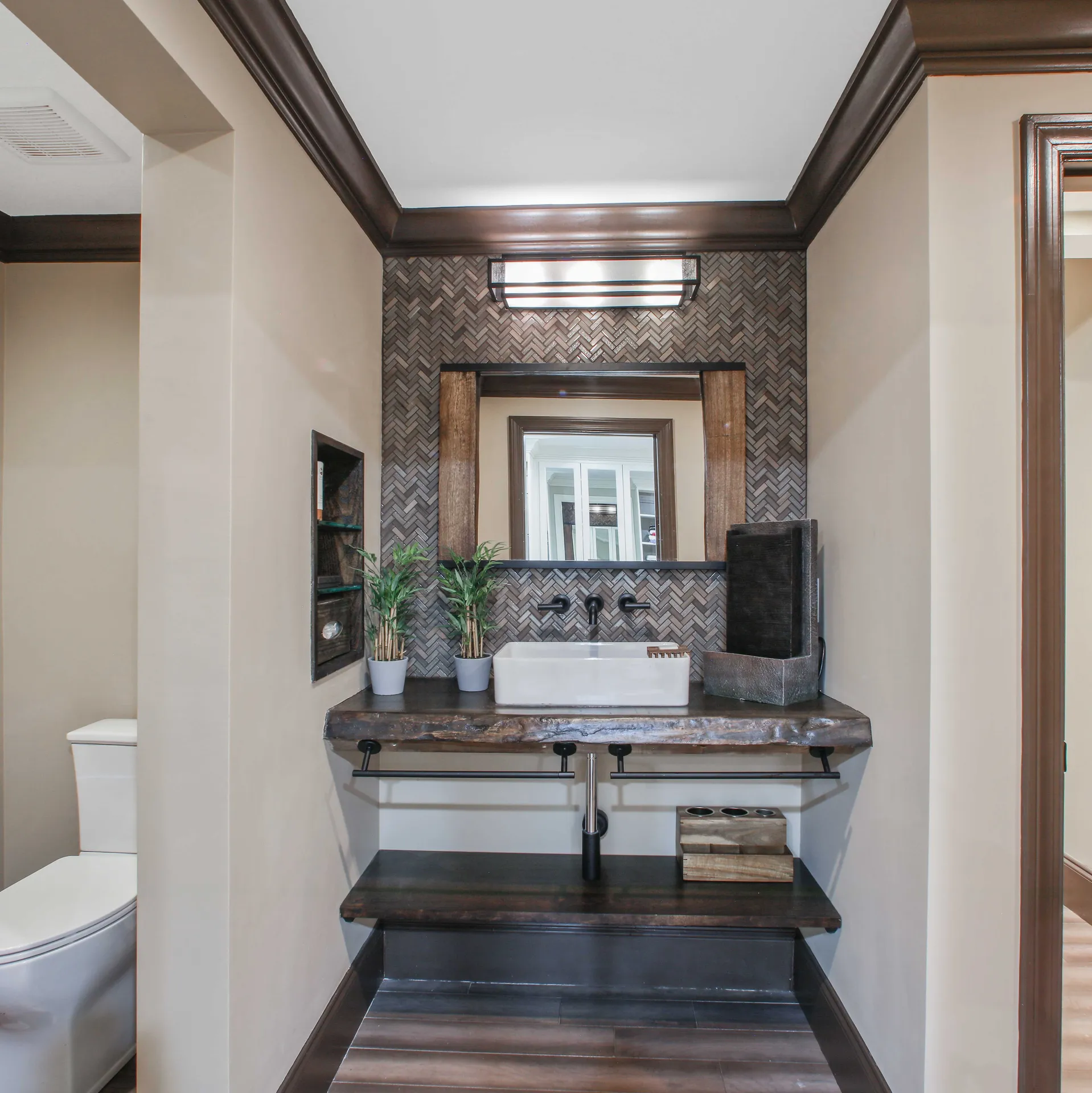 Finished basement in Roswell, GA by HomeVantage