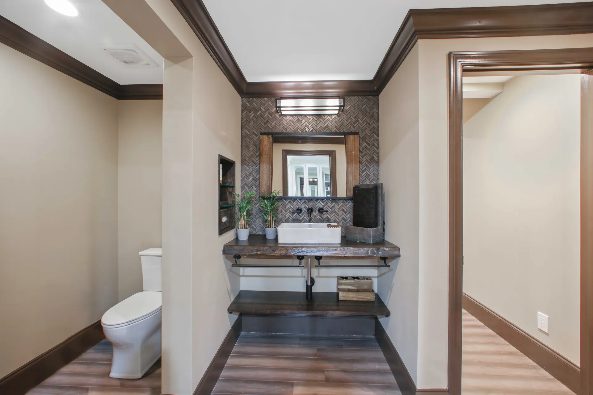 Finished basement in Roswell, GA by HomeVantage