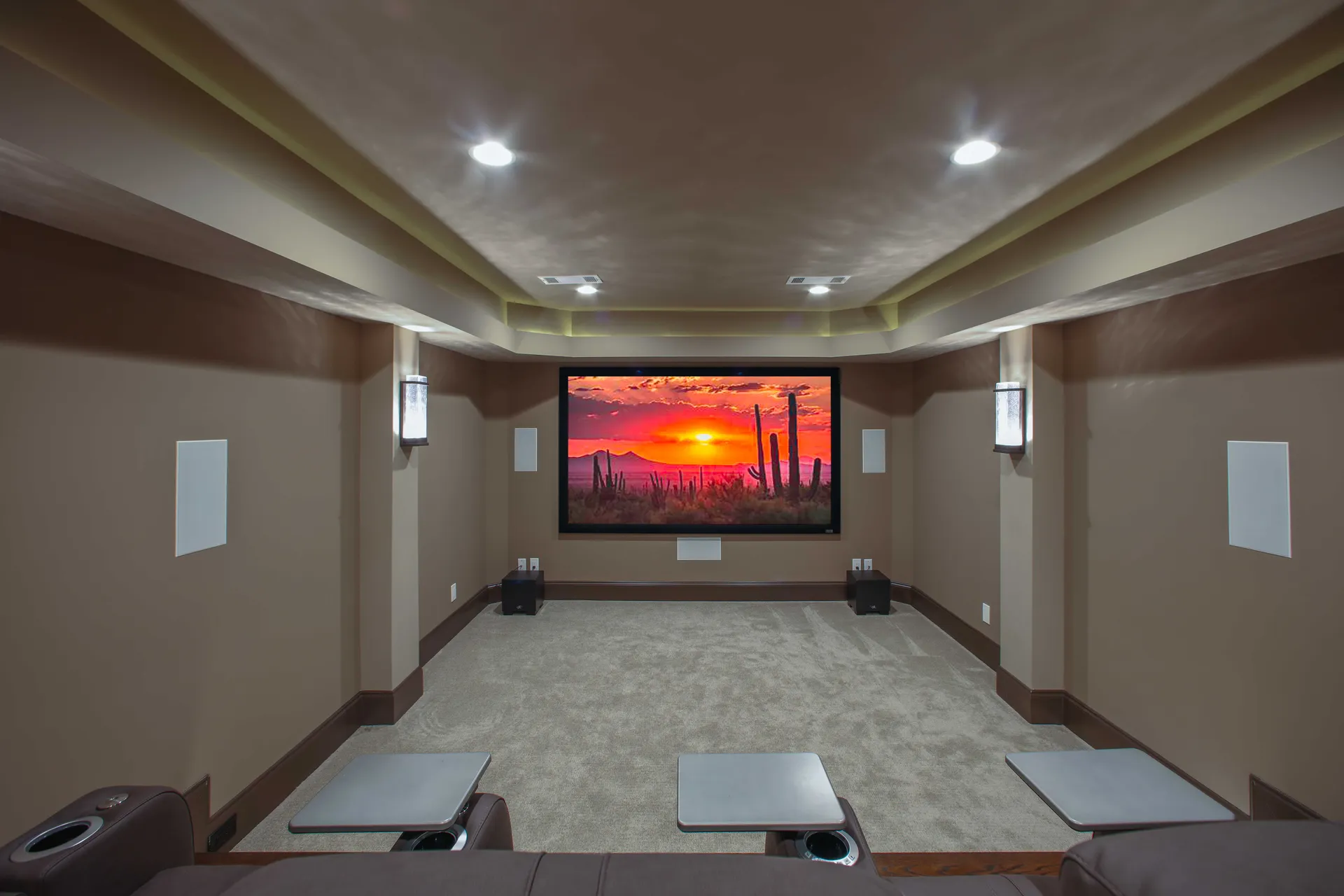 Finished basement in Roswell, GA by HomeVantage