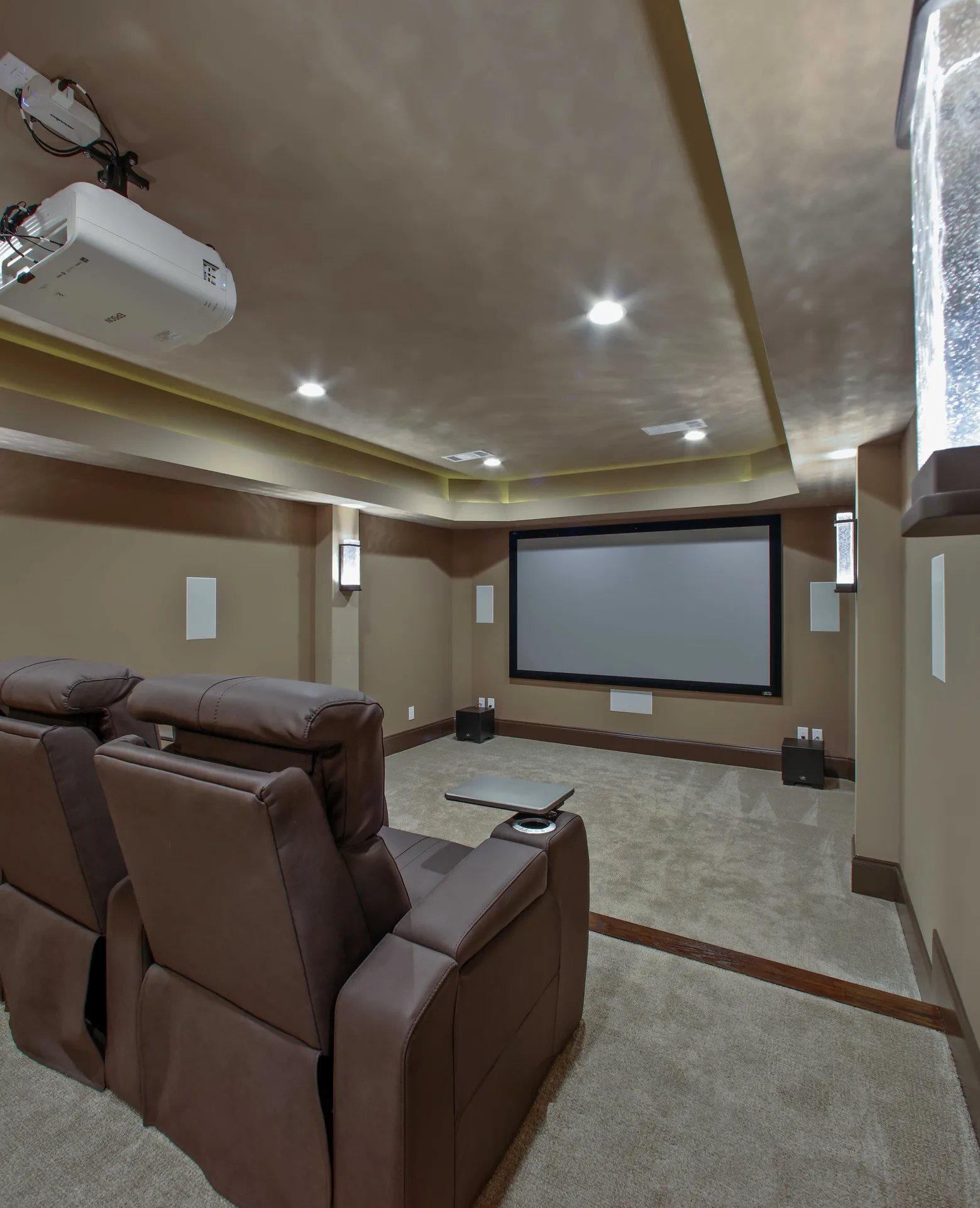 Finished basement in Roswell, GA by HomeVantage