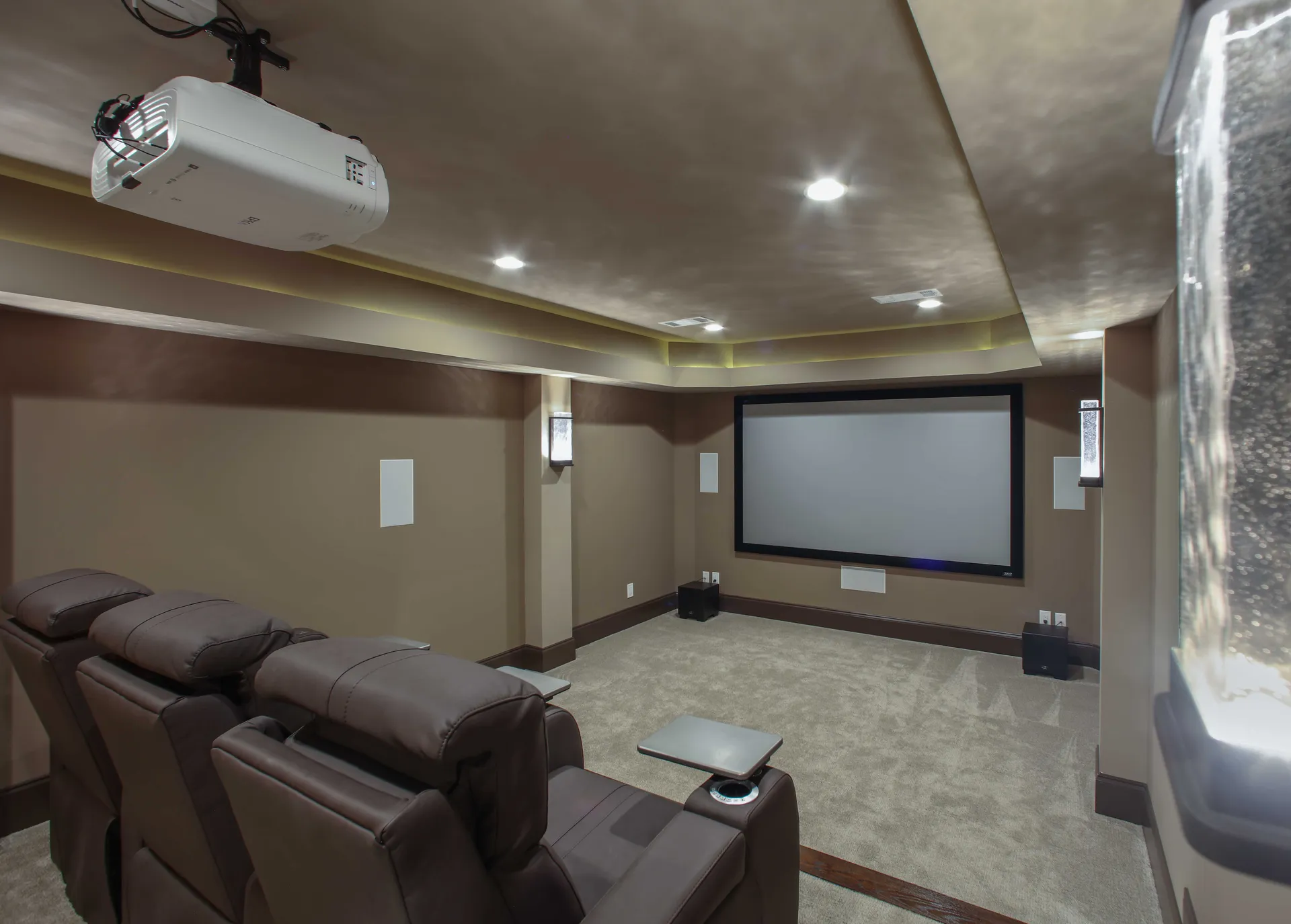 Finished basement in Roswell, GA by HomeVantage