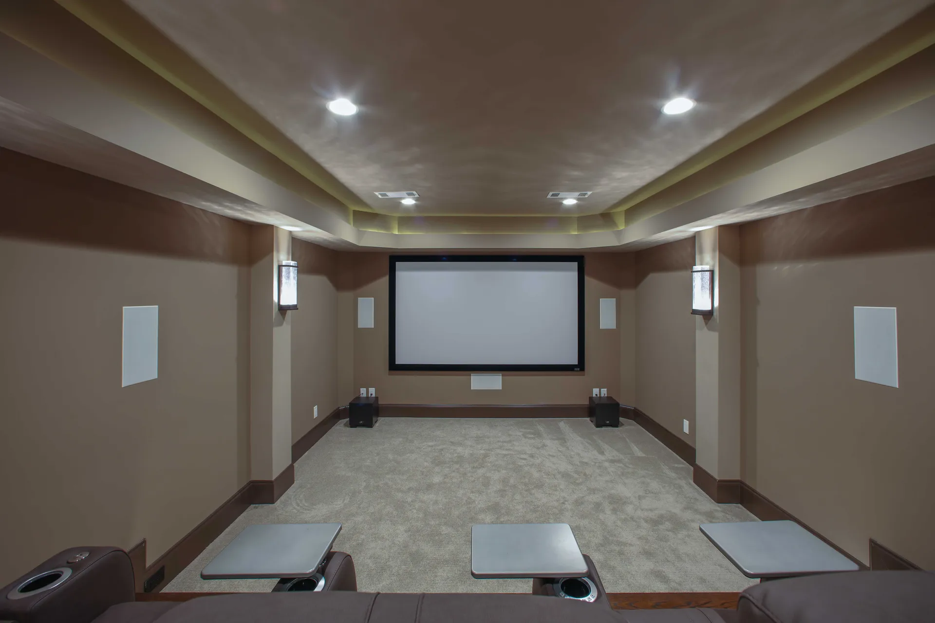 Finished basement in Roswell, GA by HomeVantage