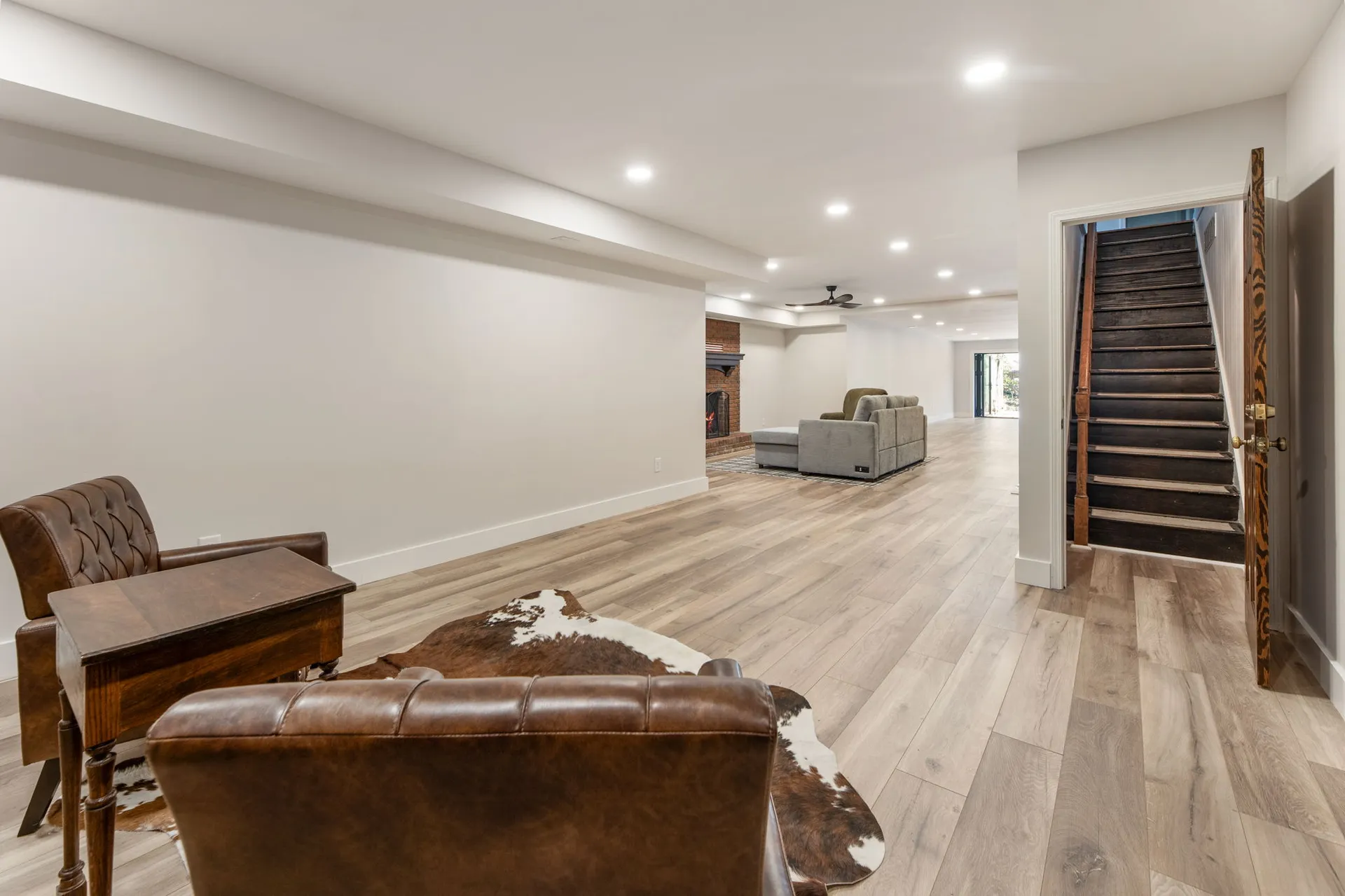 Finished basement in Roswell, GA by HomeVantage