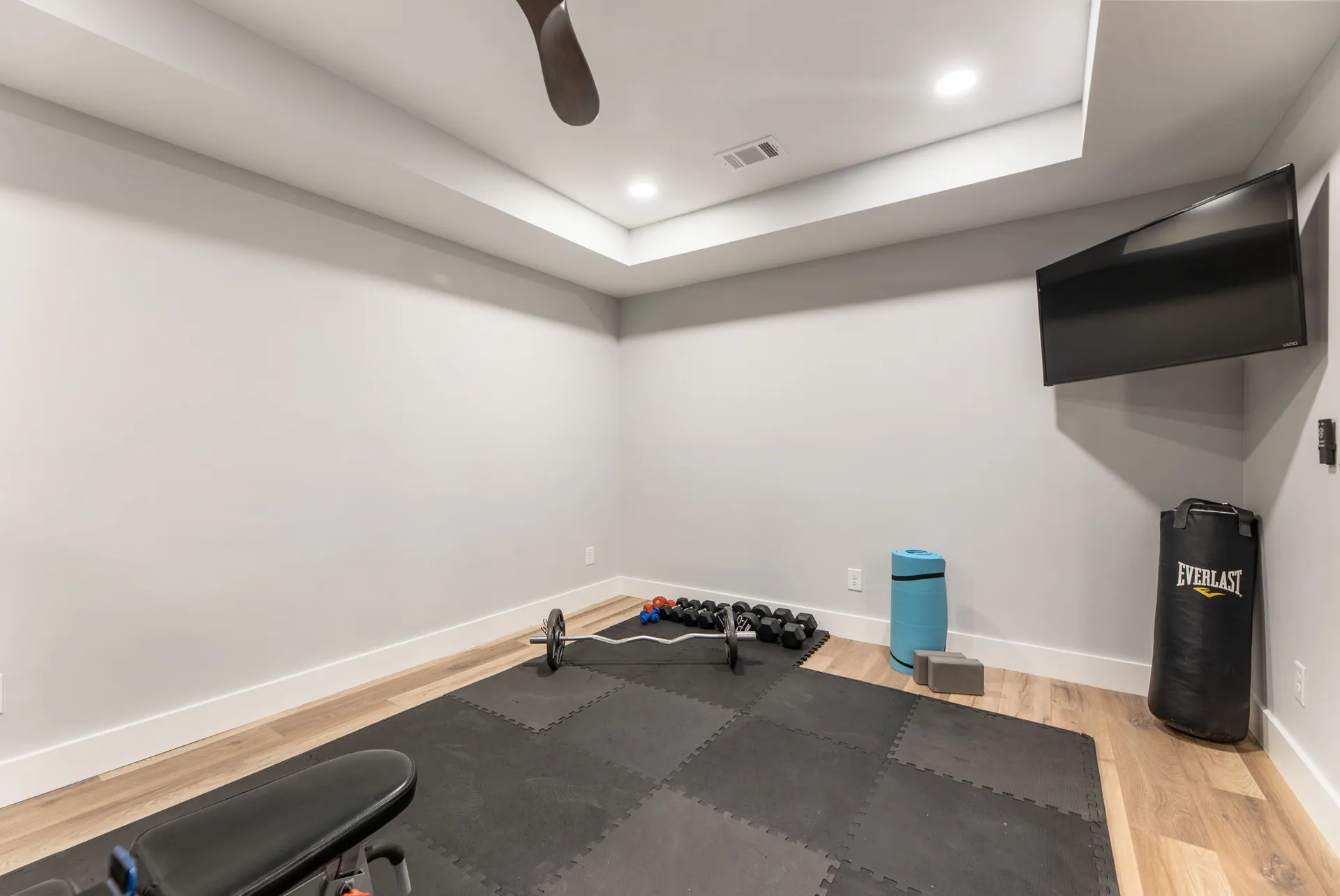 Finished basement in Roswell, GA by HomeVantage