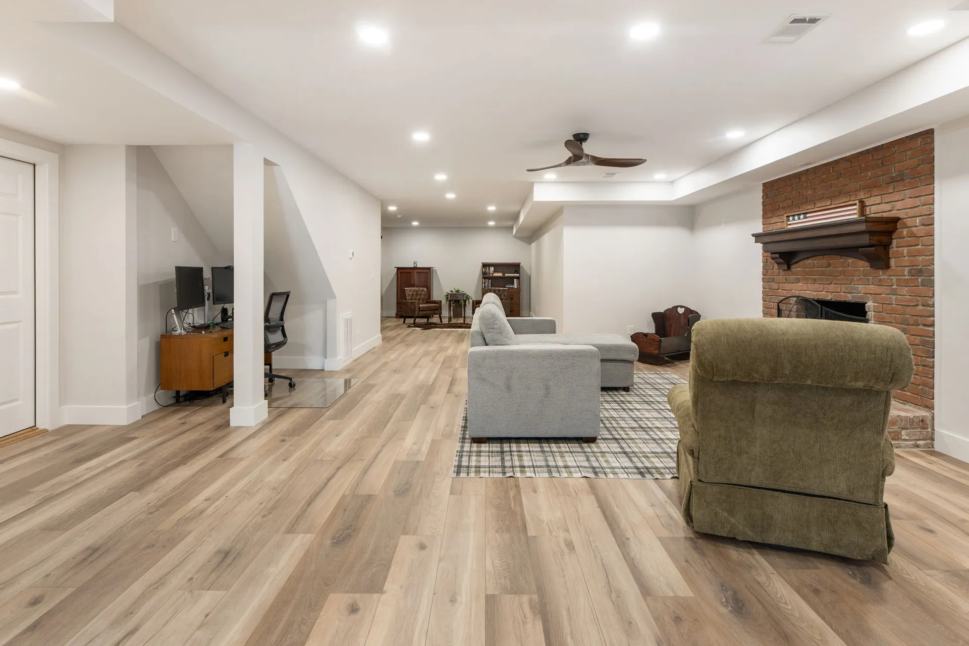 Finished basement in Roswell, GA by HomeVantage