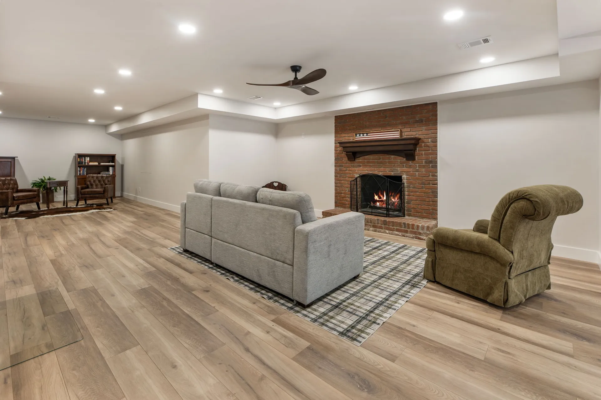 Finished basement in Roswell, GA by HomeVantage