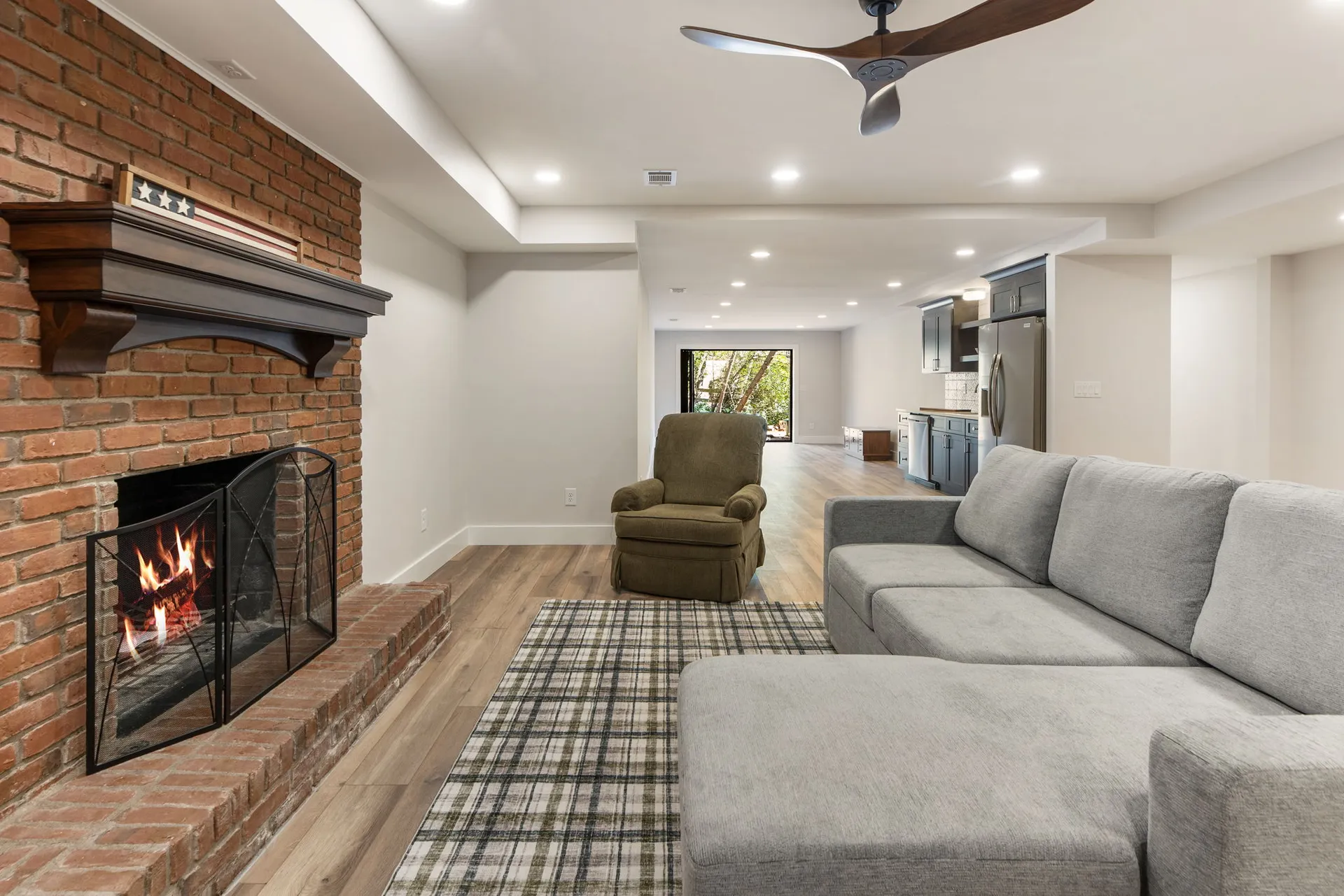 Finished basement in Roswell, GA by HomeVantage