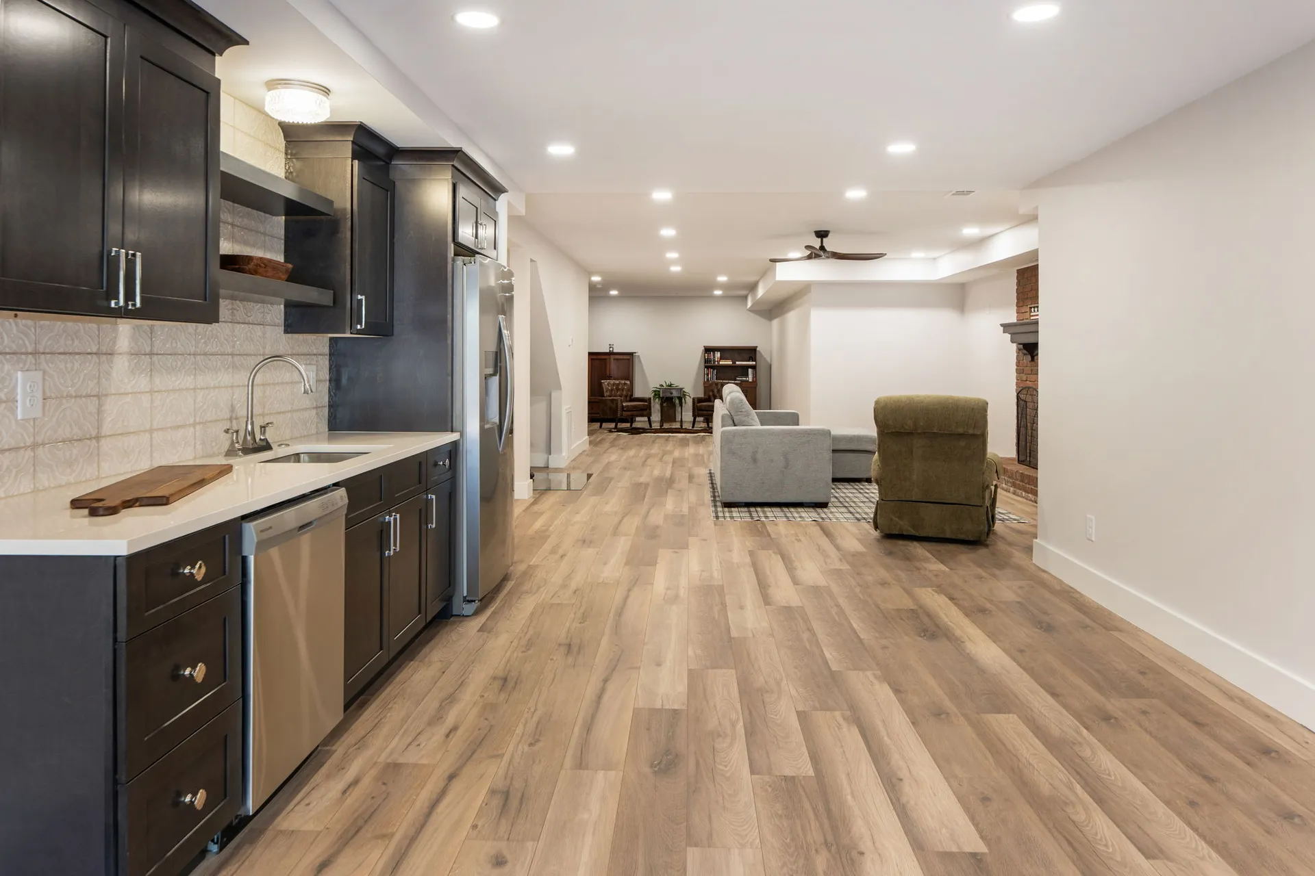 Finished basement in Roswell, GA by HomeVantage