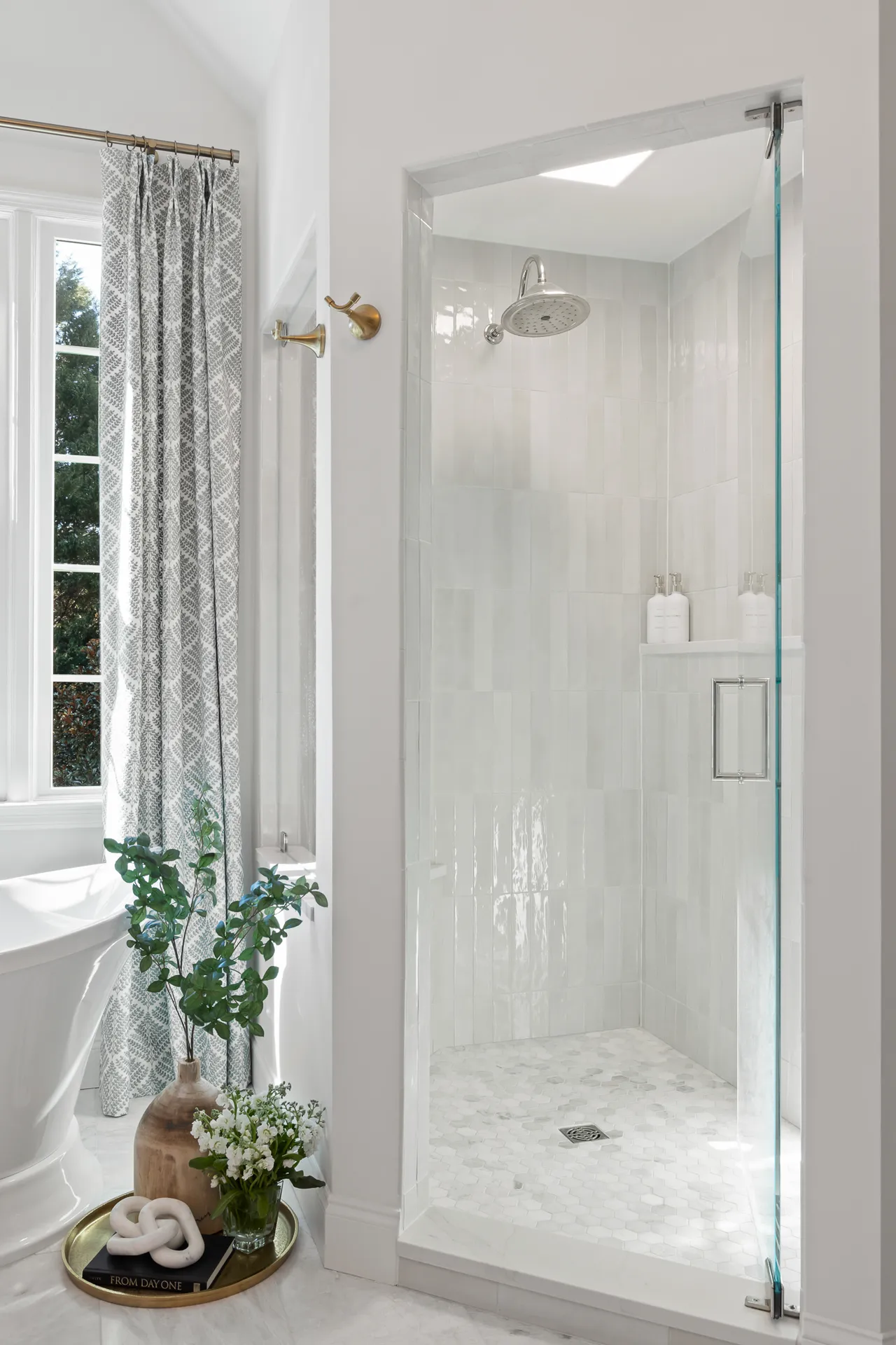 Walk-in shower — Alpharetta bathroom remodel by HomeVantage