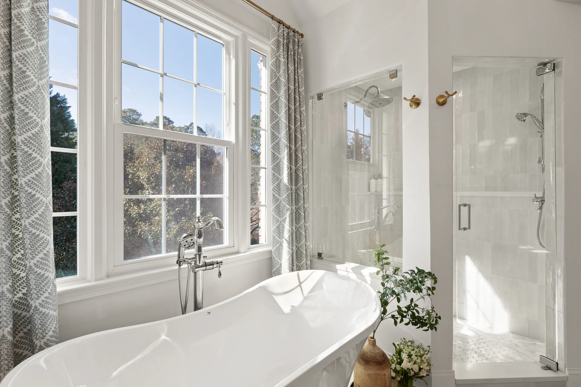 Walk-in shower — Alpharetta bathroom remodel by HomeVantage