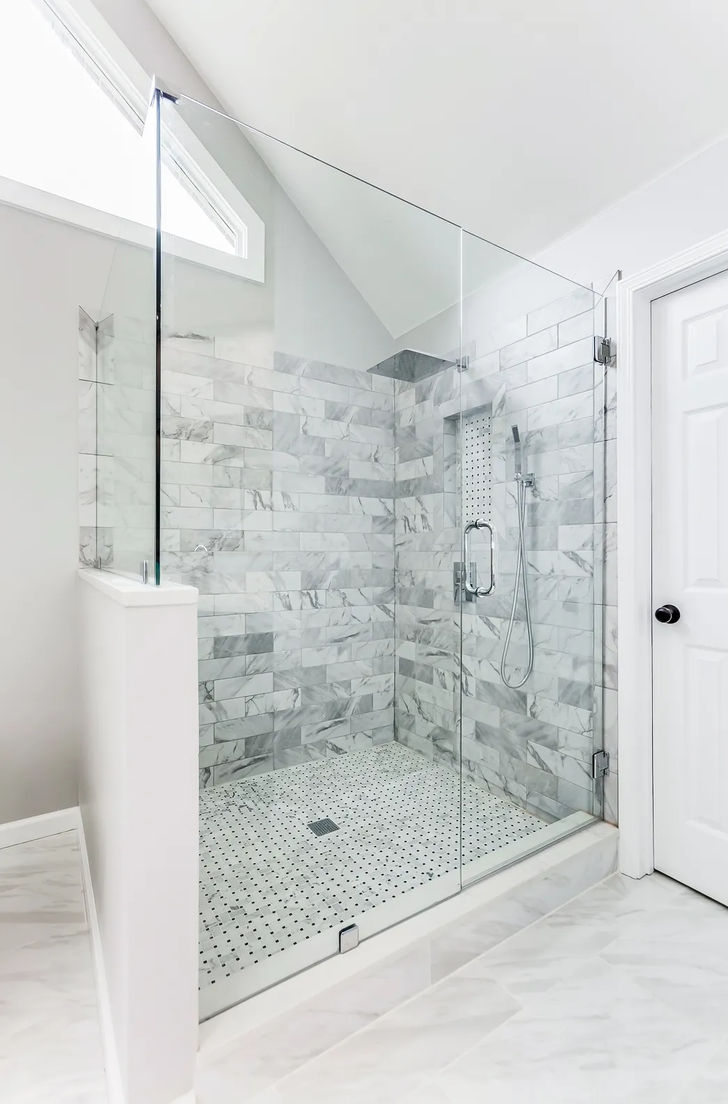 Walk-in shower — Alpharetta bathroom remodel by HomeVantage