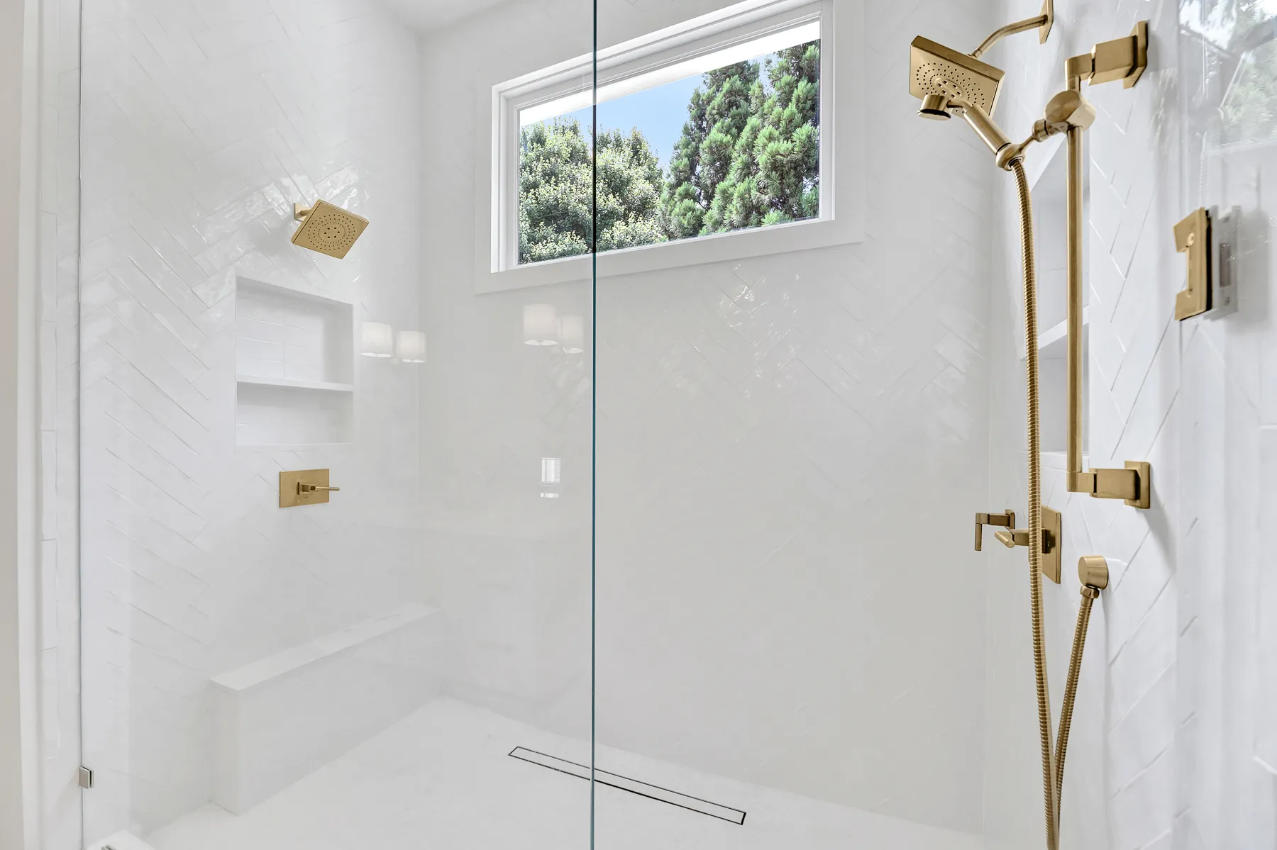 Walk-in shower — Alpharetta bathroom remodel by HomeVantage