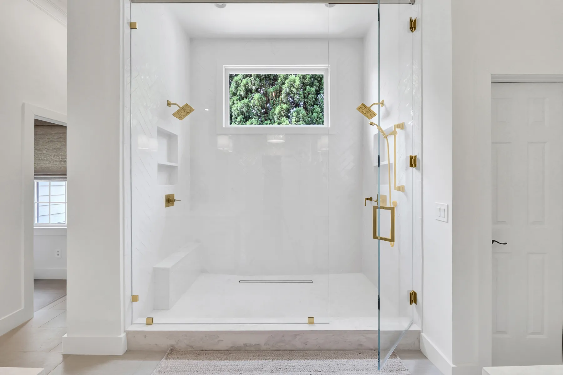 Walk-in shower — Alpharetta bathroom remodel by HomeVantage