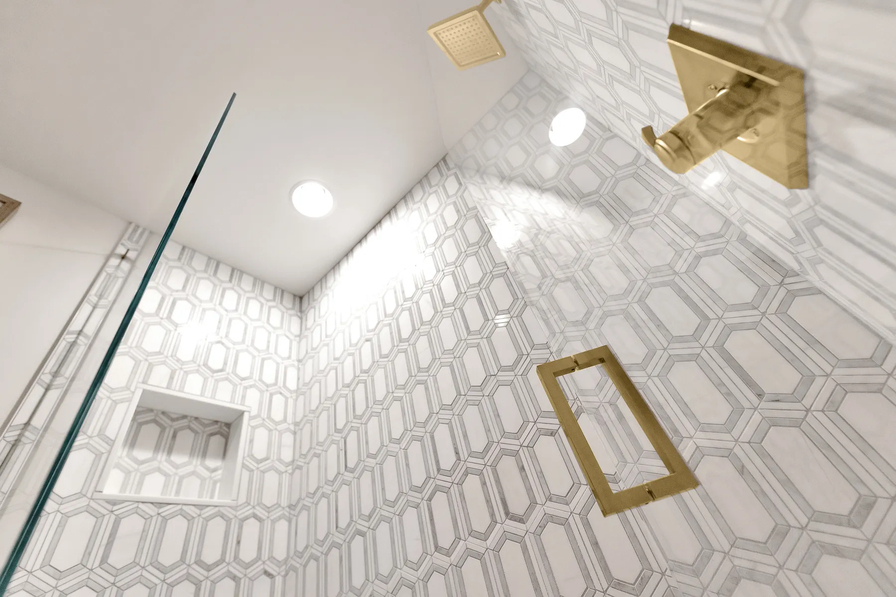 Custom tilework — Alpharetta bathroom remodel by HomeVantage