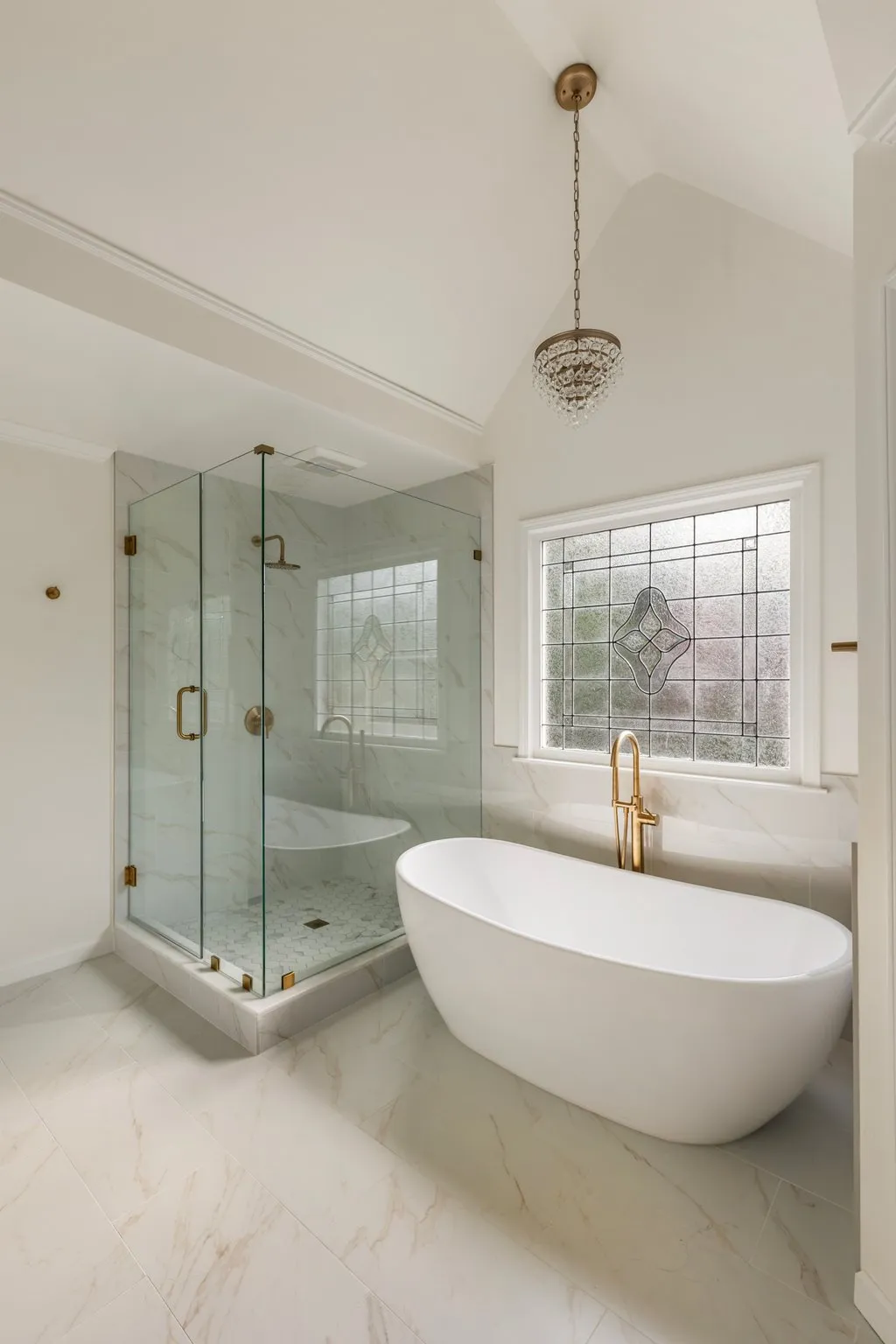 Walk-in shower — Alpharetta bathroom remodel by HomeVantage
