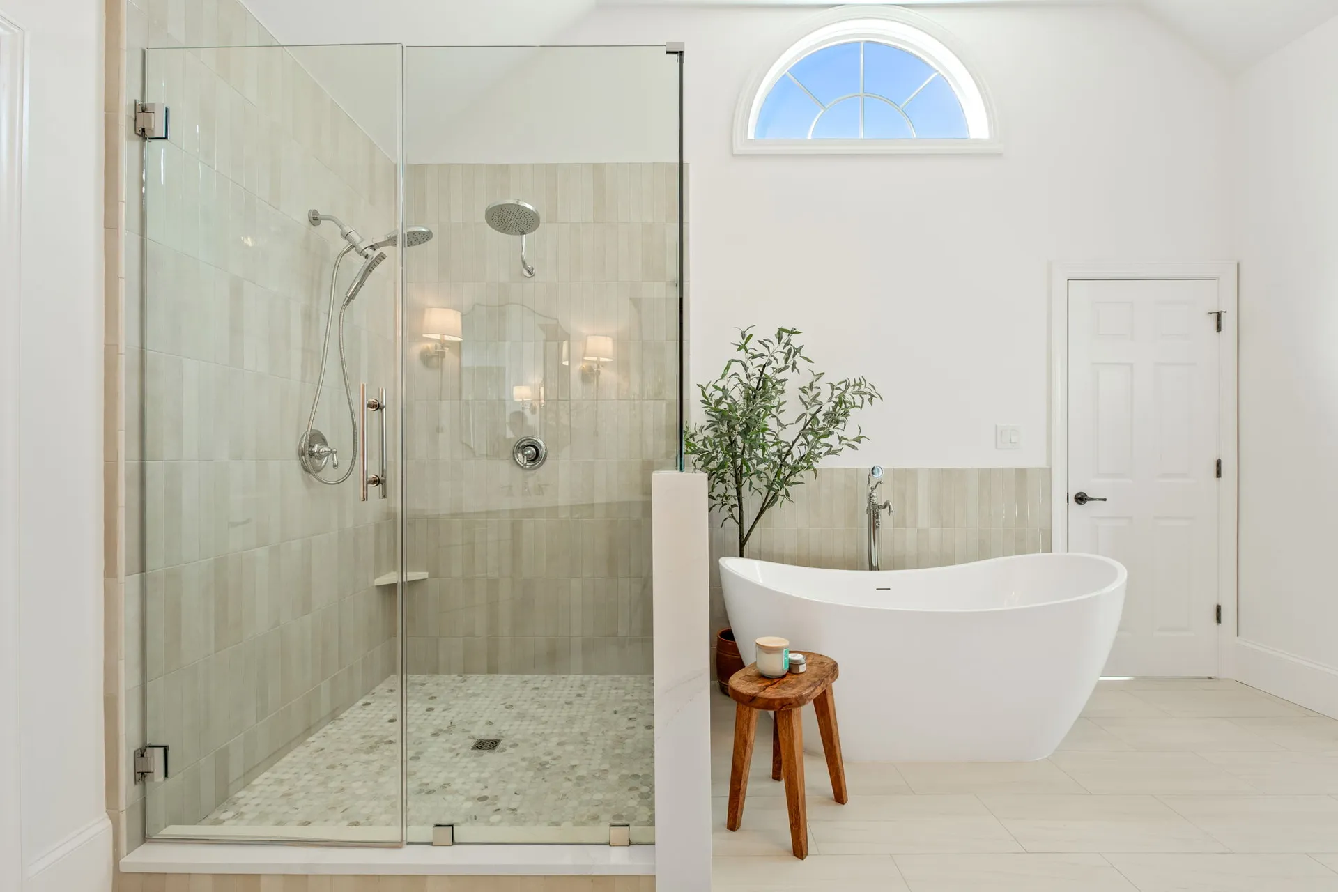 Walk-in shower, Tub — Cumming bathroom remodel by HomeVantage