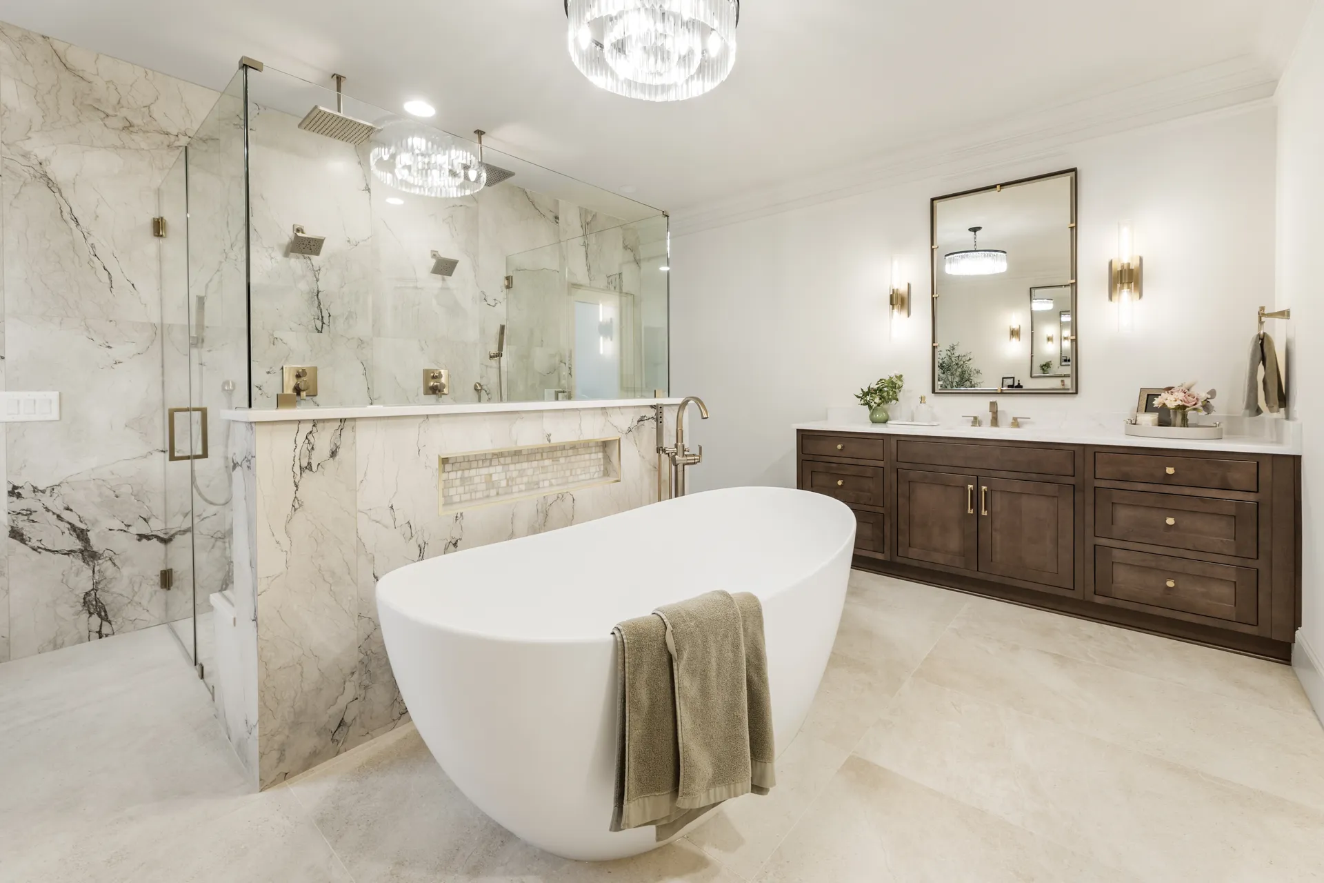 Tub, Vanity — Cumming bathroom remodel by HomeVantage