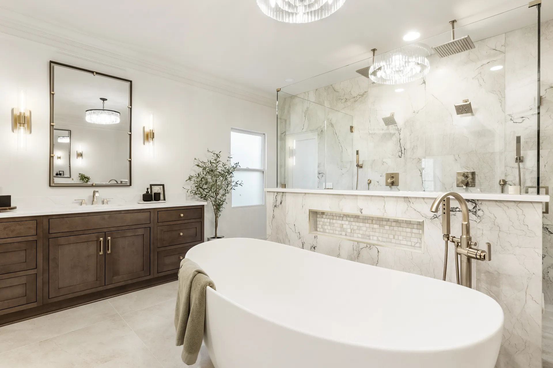 Tub, Vanity — Cumming bathroom remodel by HomeVantage