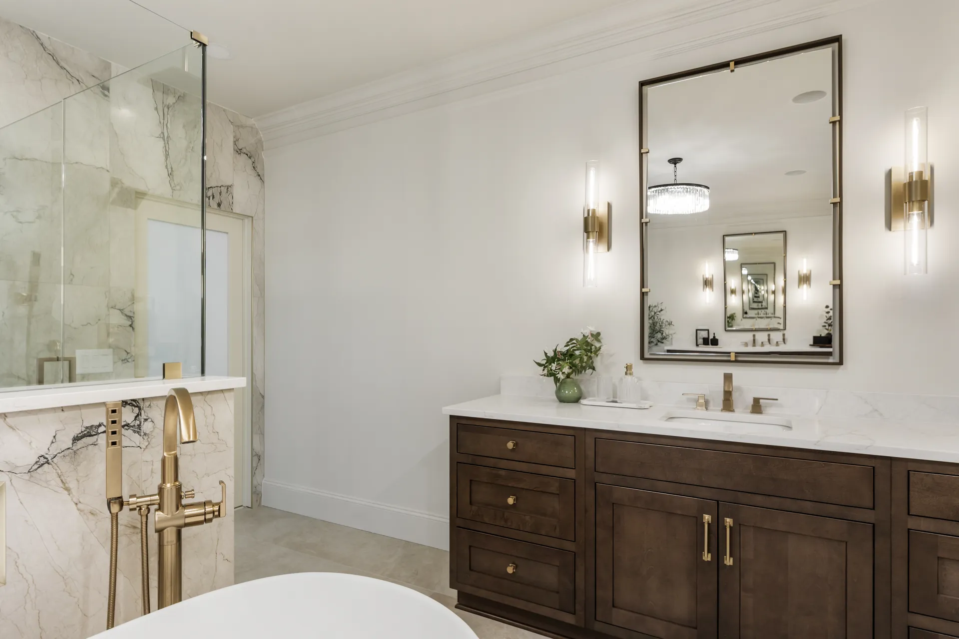 Tub, Vanity — Cumming bathroom remodel by HomeVantage