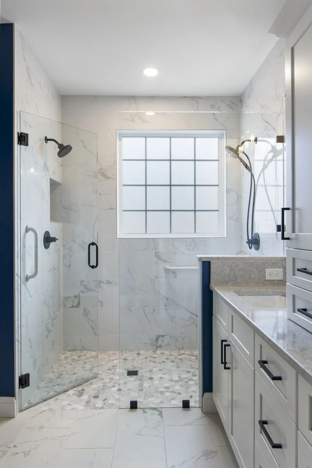 Walk-in shower — Cumming bathroom remodel by HomeVantage